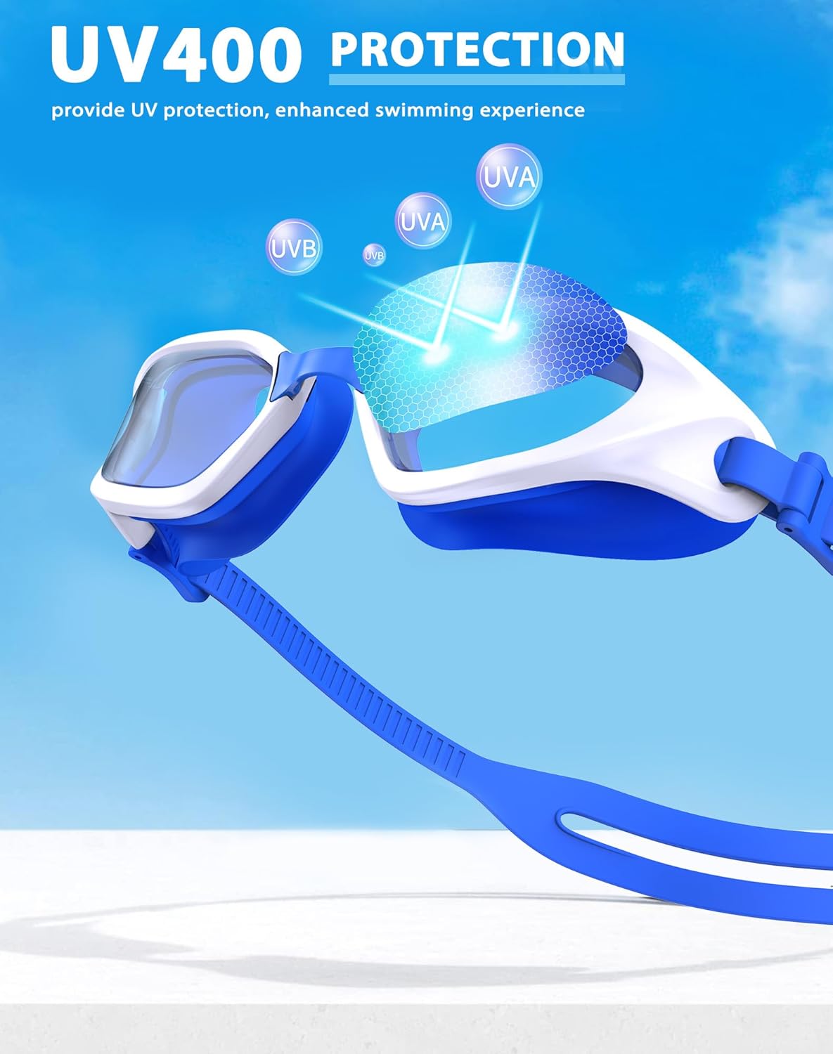 Swim Goggles, Unisex Adult Swimming Goggles Anti Fog Anti UV No Leakage Wide View for Men Women Youth - Image 6