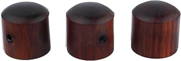 Guyker Red Sandalwood Potentiometer Control Knobs Dia. 6mm (0.24) Shaft Pots - Rotary Volume Tone Knob Replacement Part for Electric Guitar or Precision Bass - 3 Piece