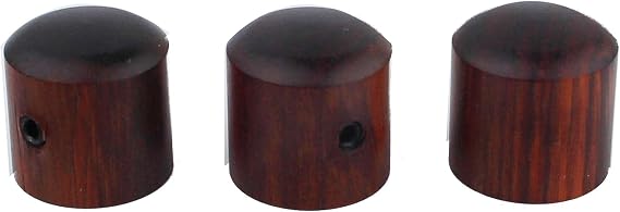 Guyker Red Sandalwood Potentiometer Control Knobs Dia. 6mm (0.24) Shaft Pots - Rotary Volume Tone Knob Replacement Part for Electric Guitar or Precision Bass - 3 Piece