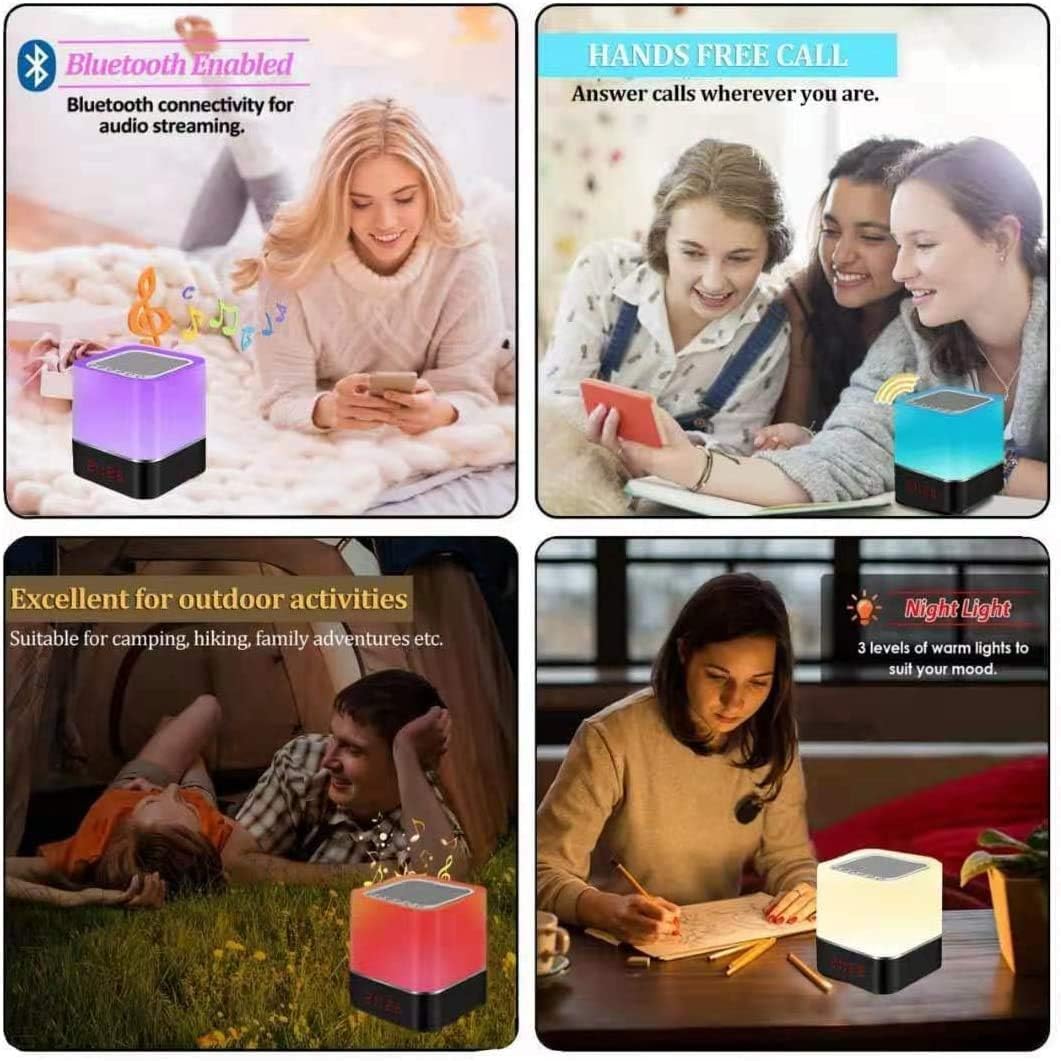 Altavoz Bluetooth con luz nocturna, lámpara de noche de ruido blanco Bebe, altavoz Bluetooth luz nocturna infantil para regalo adolescente niña, niño, mujer, cumpleaños, Navidad
