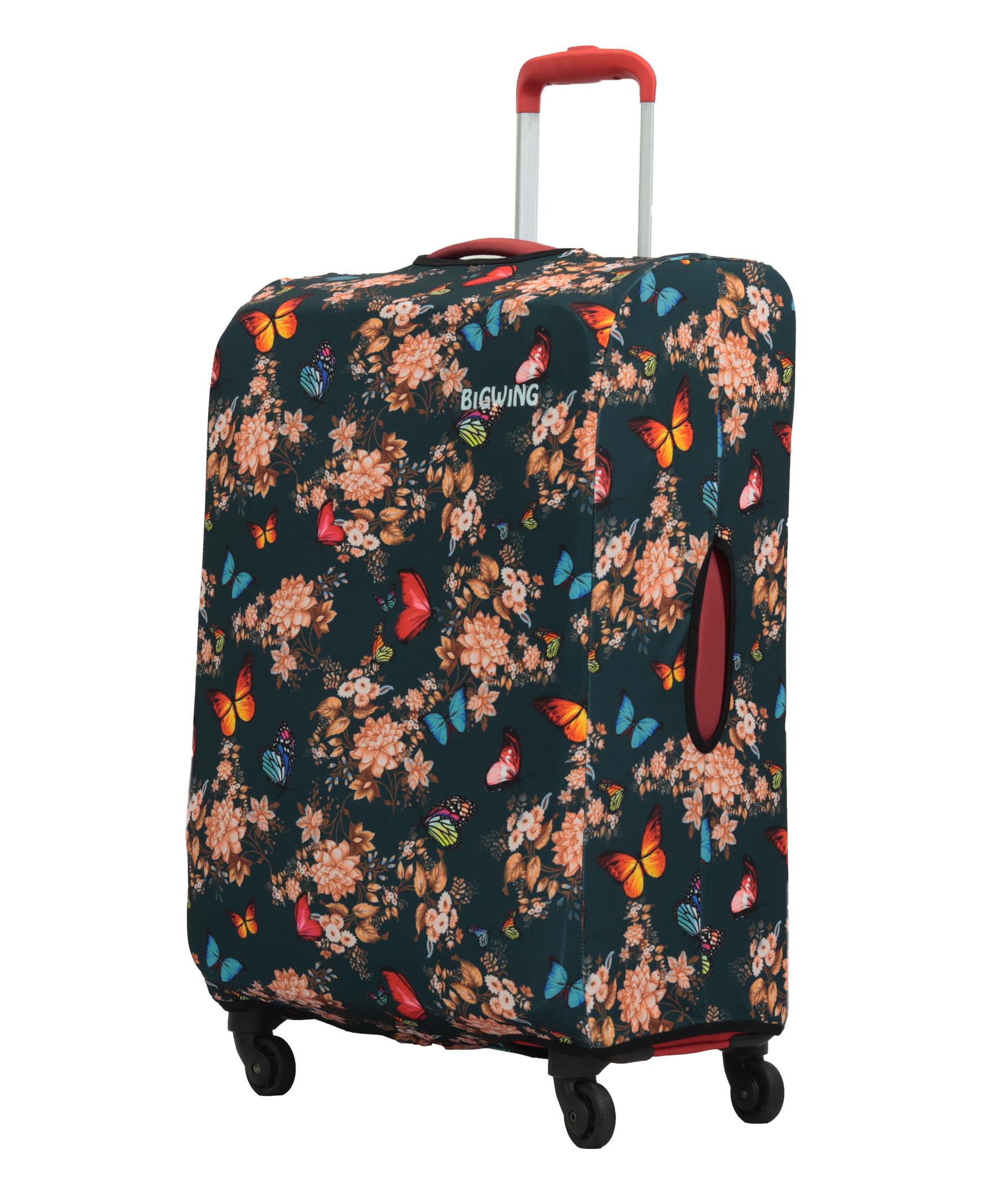 Protective Cover with Floral Print in Polyester Fabric for (28' Inch 75 cm) Large Size Soft Luggage Trolley Bag Cover (Fits Only On Fabric Trolley Bag)-image-20