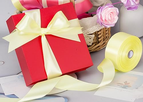 Vista 171 de Cinta de satén sólido azul real de 1 pulgada, cinta de tela artesanal de 50 yardas para envolver regalos, ramos florales, decoración de fiesta