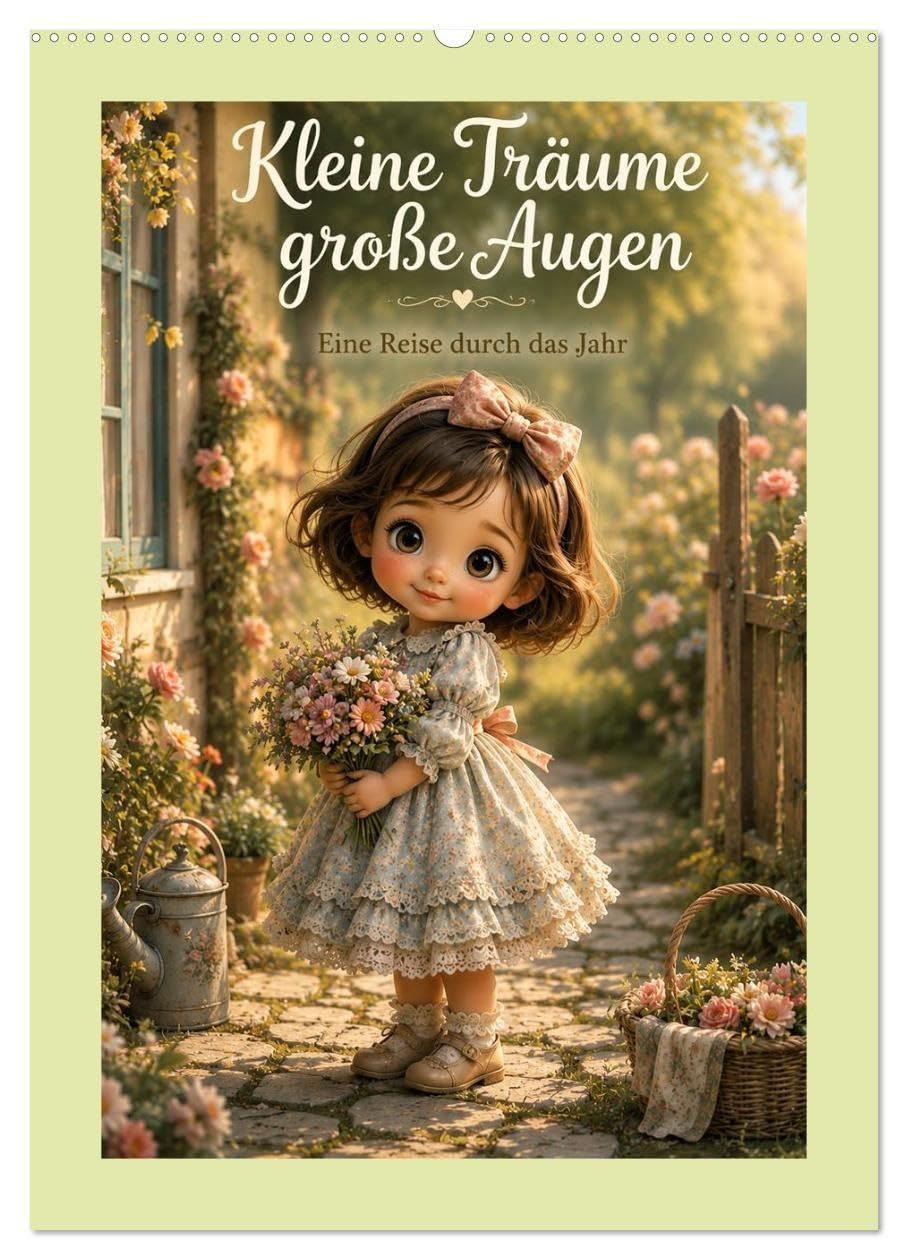 Kleine Träume große Augen (Wandkalender 2027 DIN A2 hoch), CALVENDO Monatskalender: Wärme für die Seele (CALVENDO Menschen)