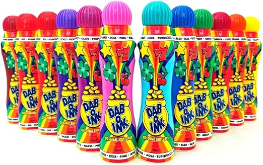 Dab-O-Ink Bingo Dauber - 3 oz - 12 Pack - Assorted Colors