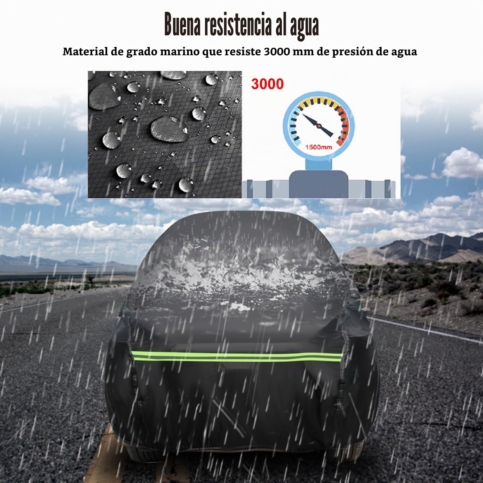 Cubierta del Automóvil Reemplazo para Aixam City/Coupe/MINAUTO/Crossover/Crossline 2007-2025, Lona del Automóvil Garaje Impermeable Garaje Tiras Reflectantes, Funda Coche Exterior Anti-UV