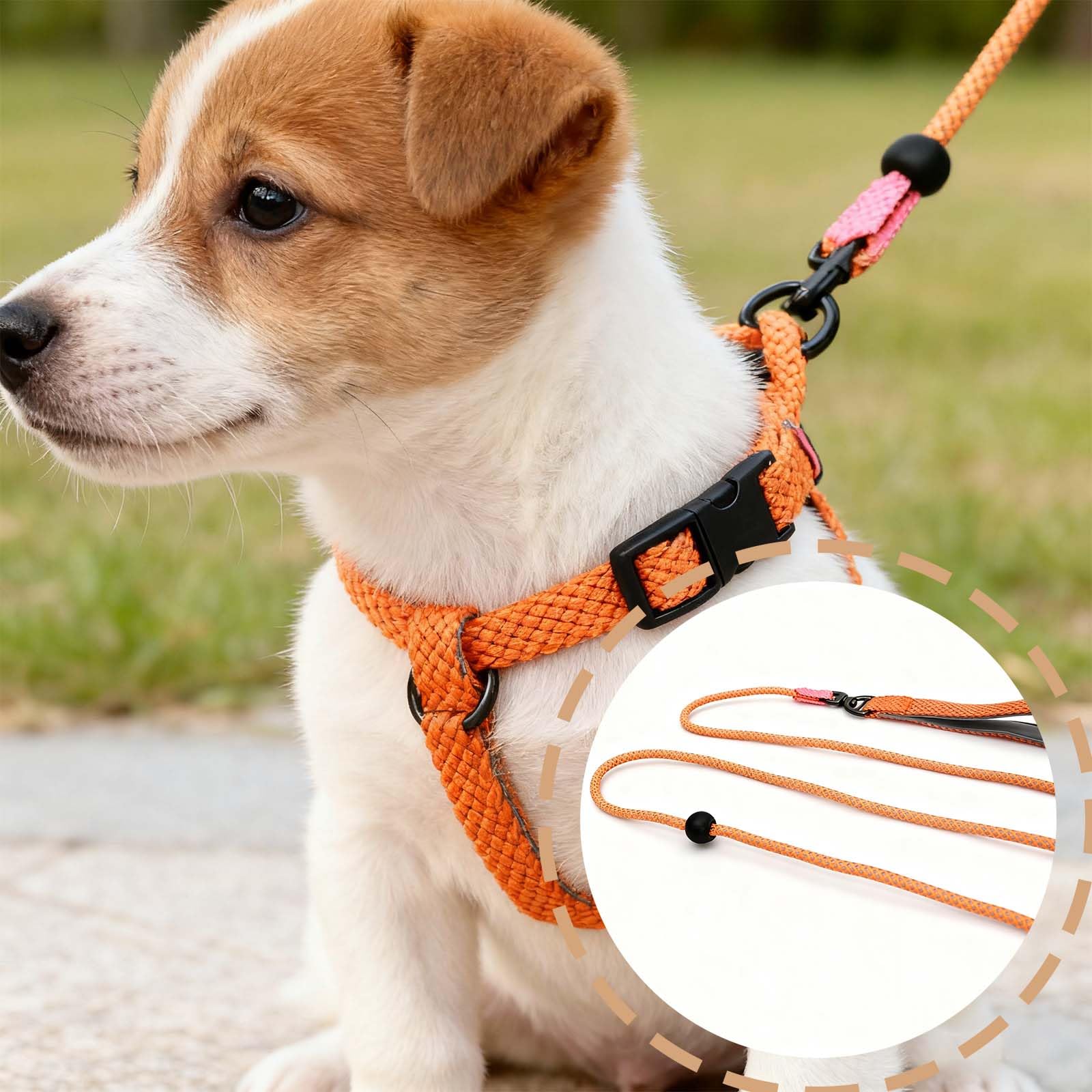 Rieoany Dog Training Leads, 6mm x 180cm Rope Slip Lead for Dogs Adjustable Training Lead - Image 3