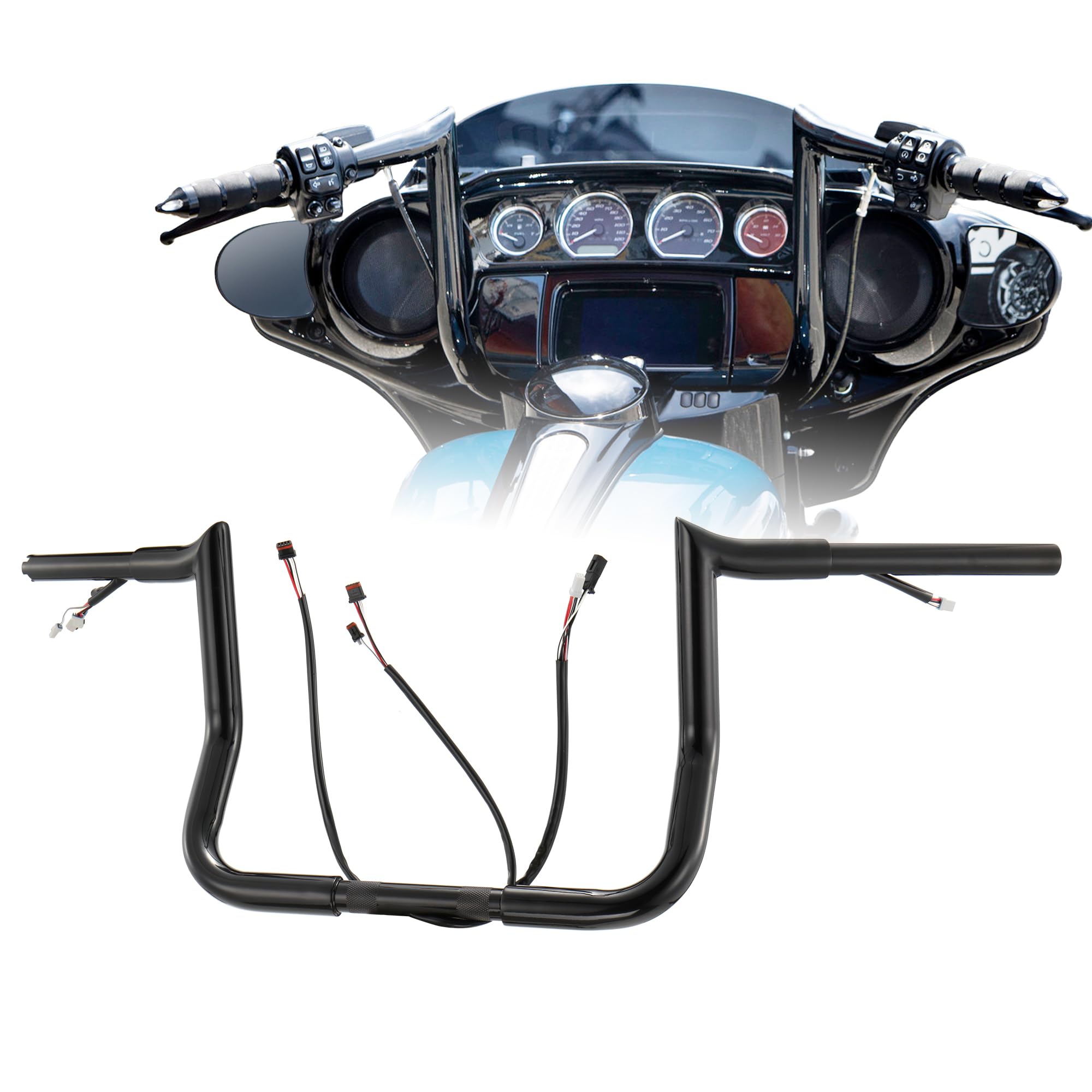 Prewired Prewired Ape Hangers Street Glide Handlebars