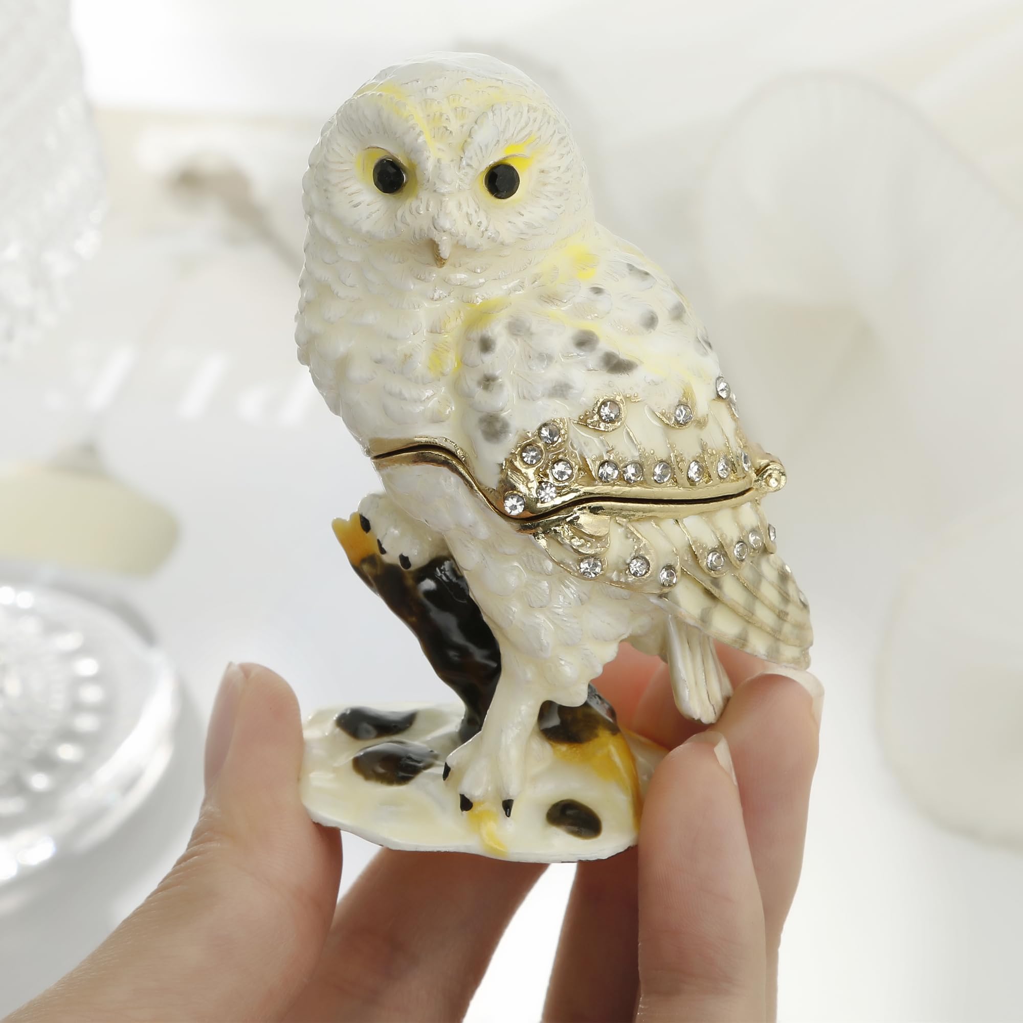 Amazon.co.jp: Vie jeune ハンドペイント エナメル 納屋フクロウ 小物 