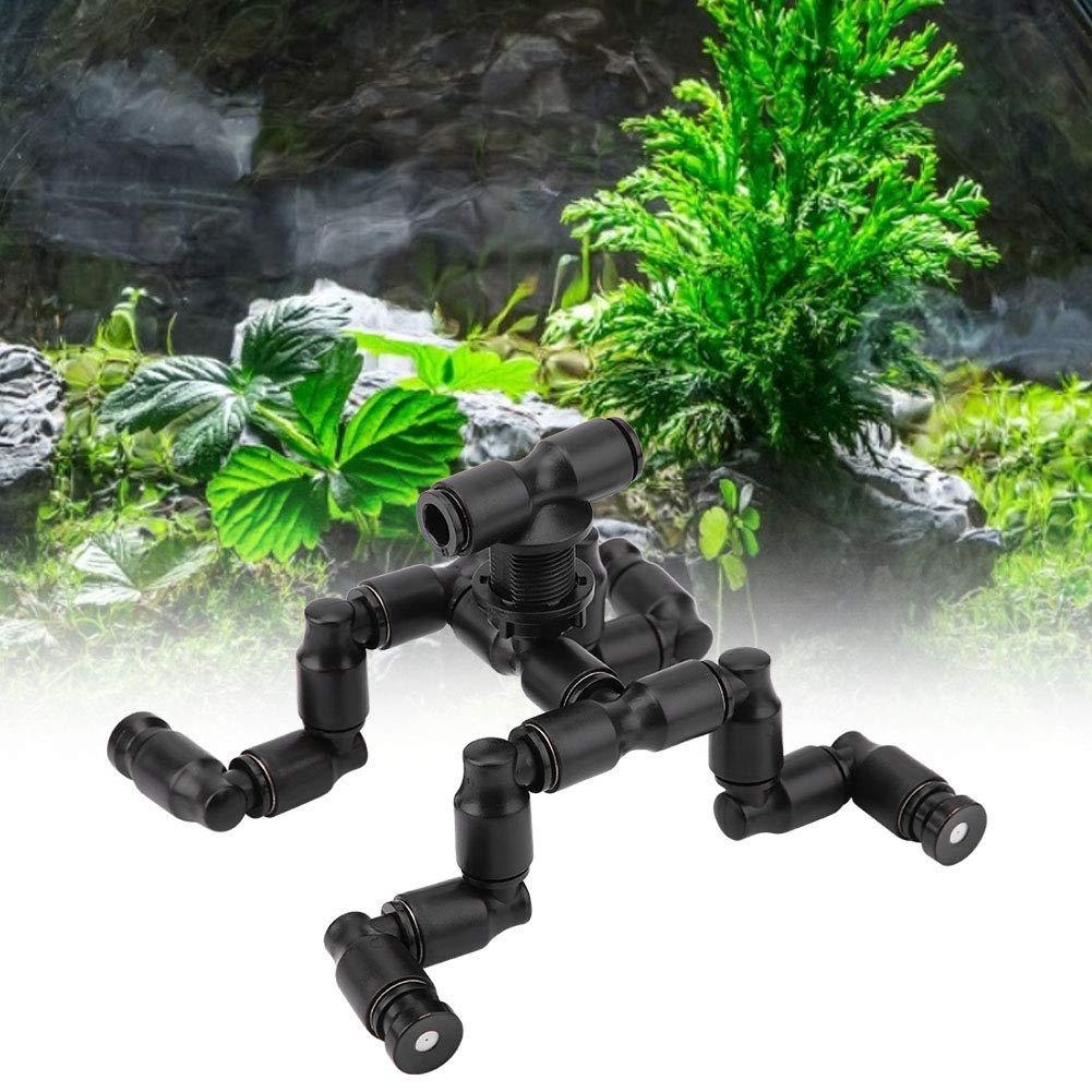 Boquilla de Terrario para Reptiles, Reptiles de Plástico, Aspersor de Niebla, Tanque de Selva Tropical, Boquilla de Enfriamiento Ajustable de 360 ​​grados para Mascotas,