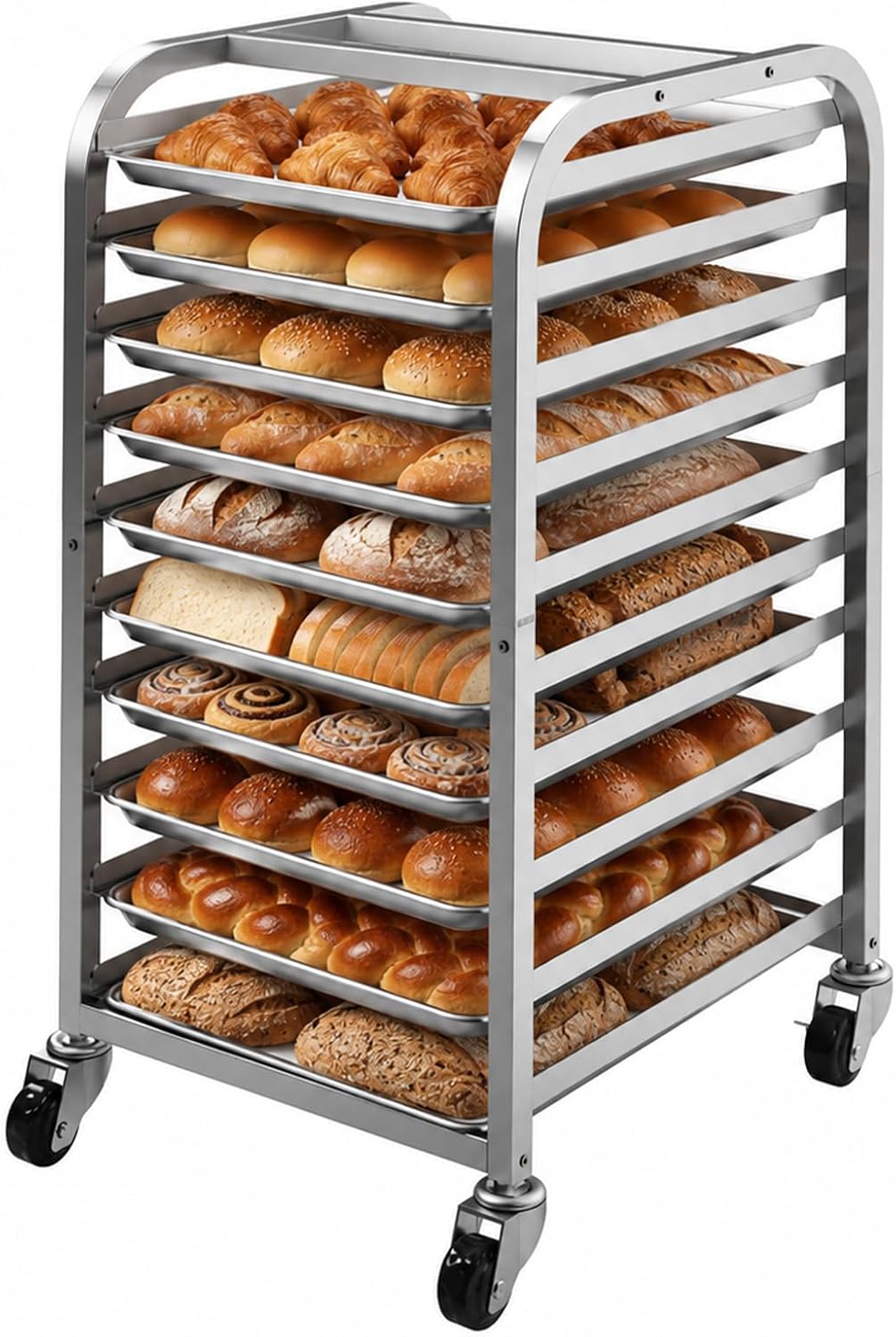 Bun Pan Rack, 10 Tier, for Bakery and Commercial Kitchen Use