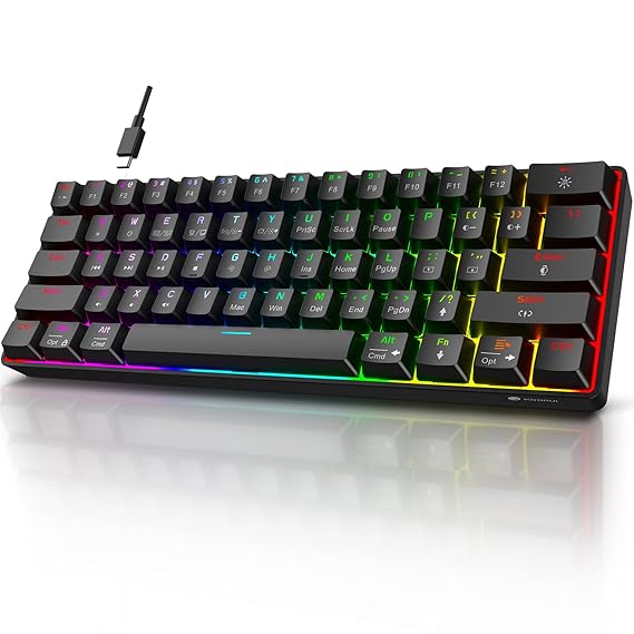 Amazon.in Buy KOORUI 60 Gaming Keyboards, 61 Keys Wired