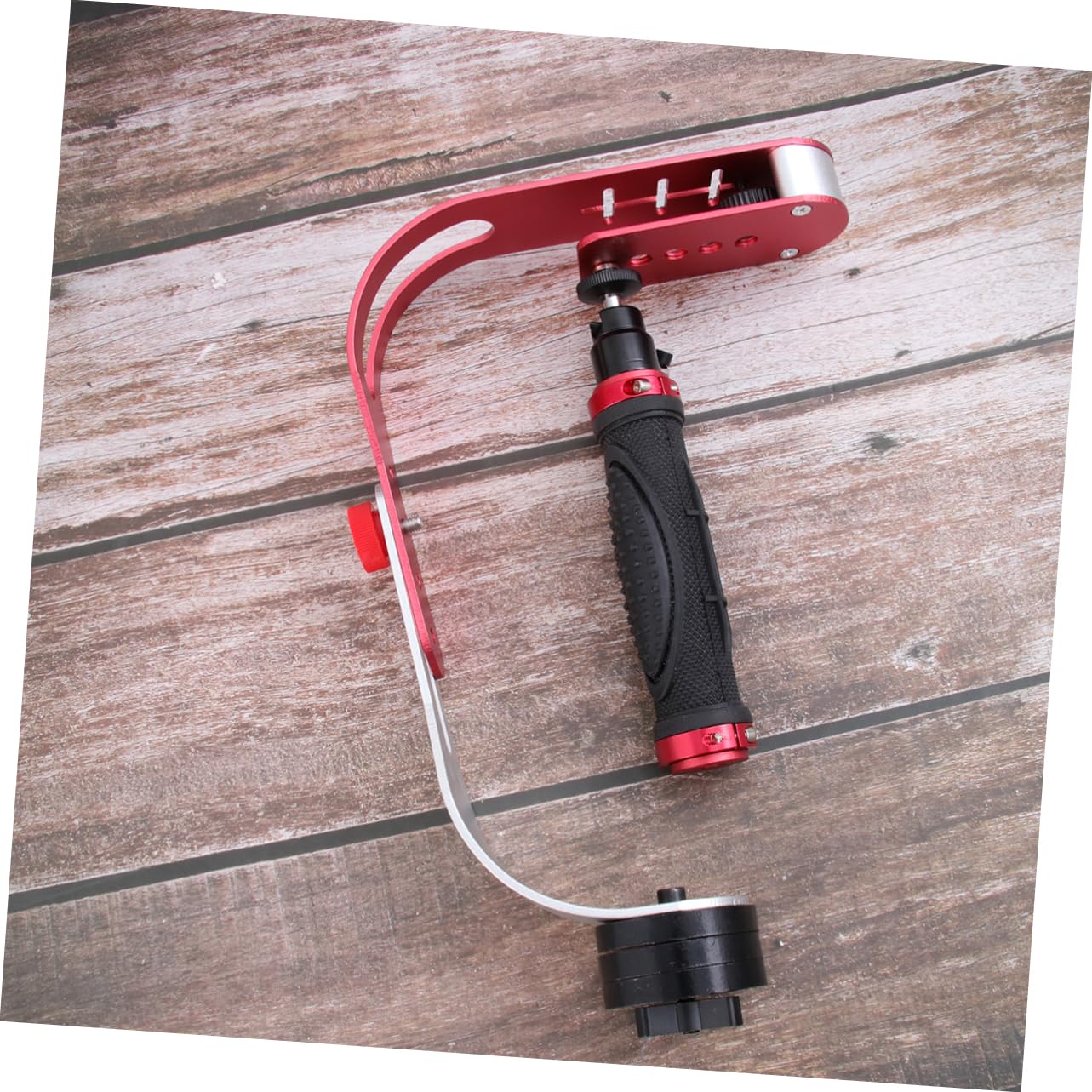 Gatuida Stabilizzatore Bassa di Fotocamera in Dslr Lega e Alluminio Rosso Supporto Portatile Angolazione Movimento Fluido e Riduzione Vibrazioni Video