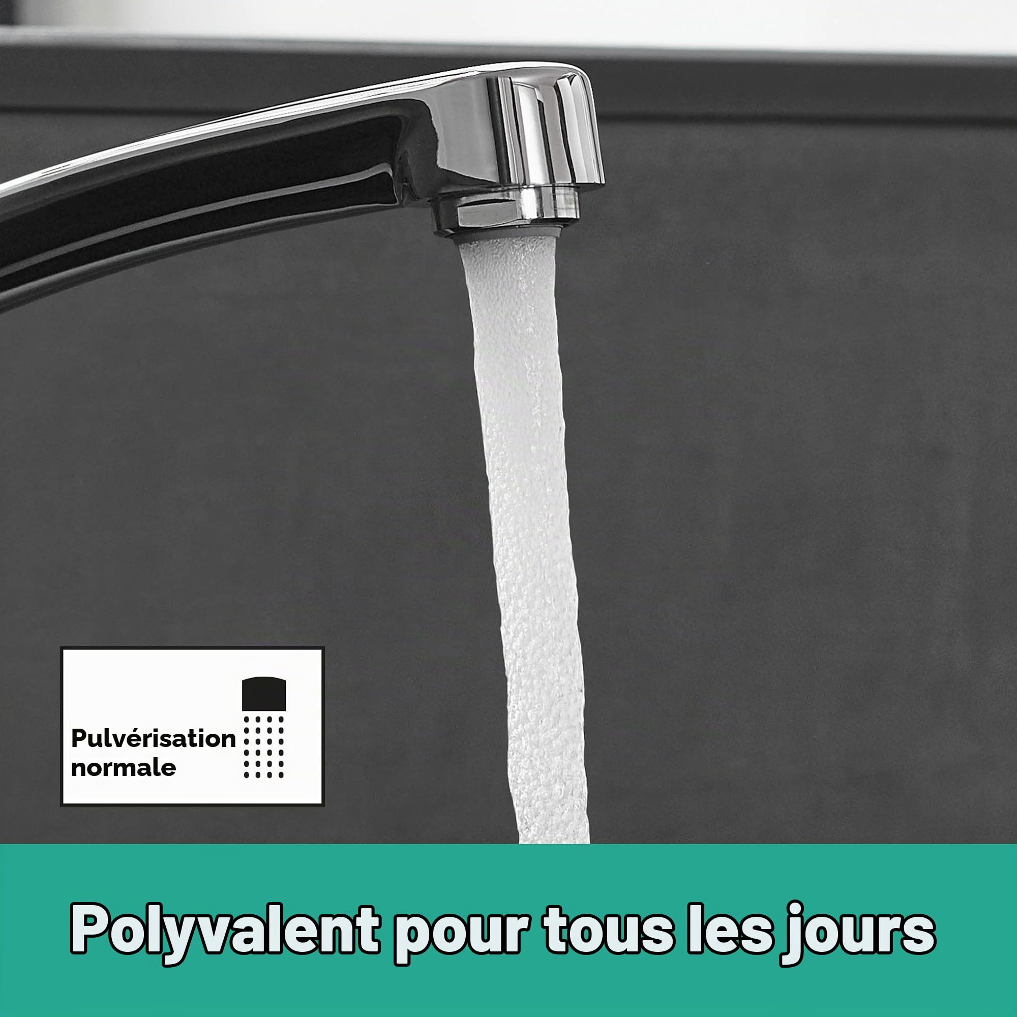 hansgrohe MySport Mitigeur de cuisine M, 1 jet, chromé, 13861000