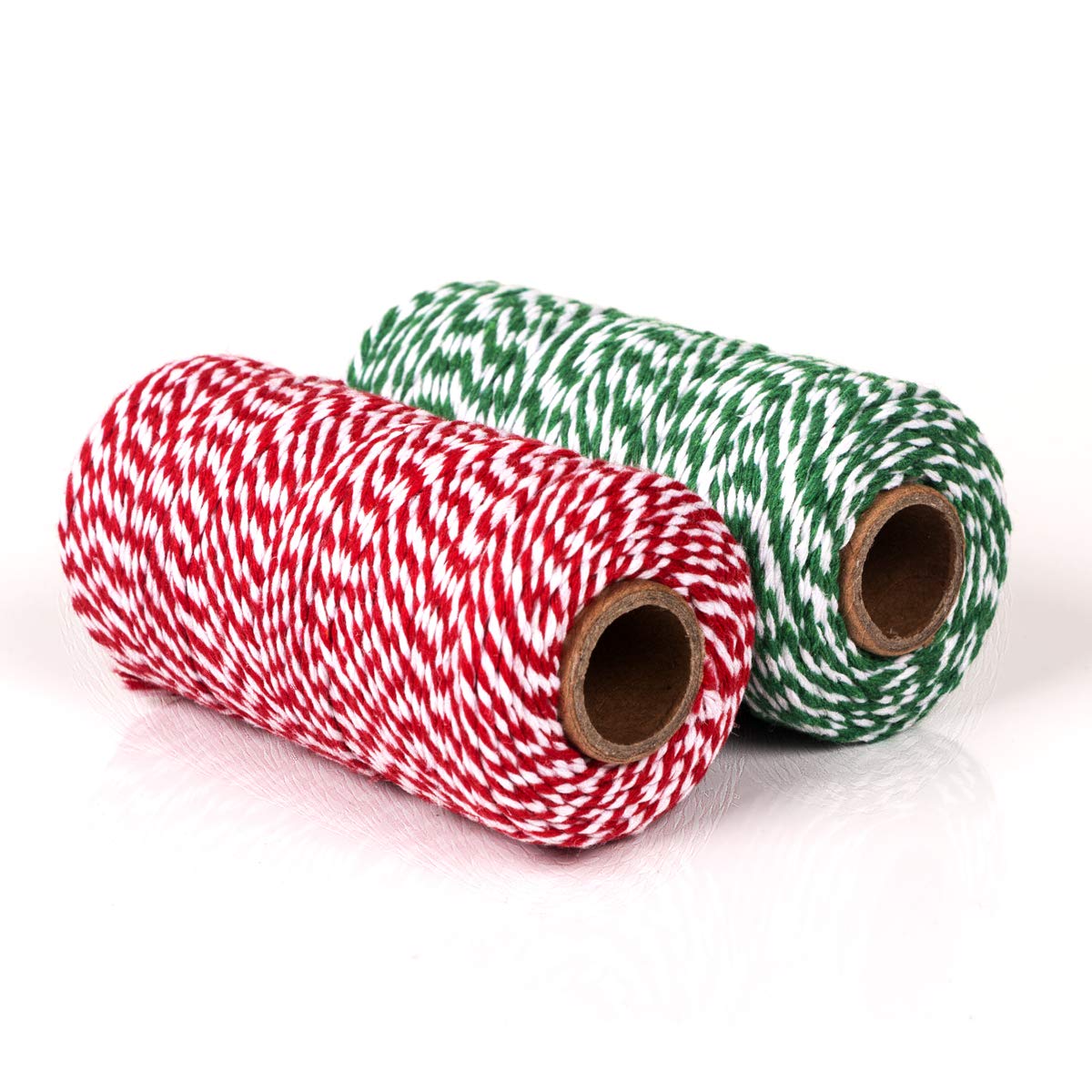 Spago di cotone natalizio da 200 m, spago rosso e bianco, spago decorativo da 2 mm, corde per confezioni regalo natalizie e lavori fai da te | Leroy Merlin