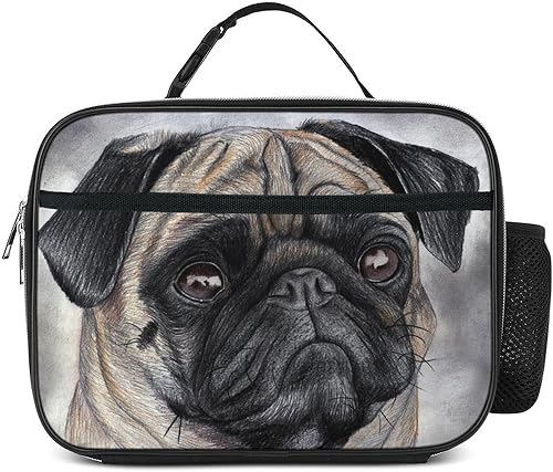 Miniatura 6 de Bolsa de almuerzo de mármol azul aislada reutilizable para niños y niñas, bolsa térmica térmica para hombres, mujeres, escuela, trabajo, picnic