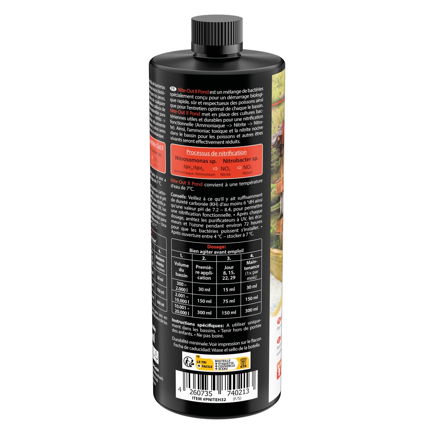 ARKA Pond Nite-out II - 946 ml - Bacterias iniciadoras Especialmente desarrolladas para estanques, preparan el Estanque para una siembra de Peces rápida y Segura.