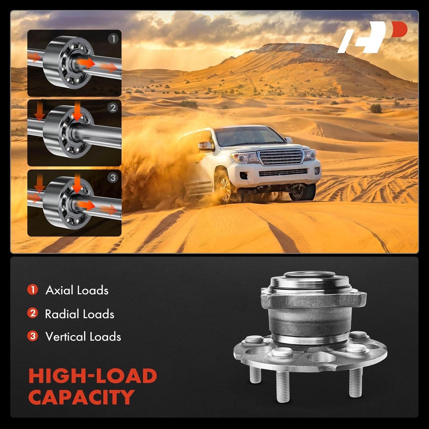 A-Premium 2 x Rear Wheel Bearing and Hub Assembly with 5-Lug Compatible with Honda CR-V 2007-2011, Accord Crosstour 2010-2011, Crosstour 2012-2015, FWD Only