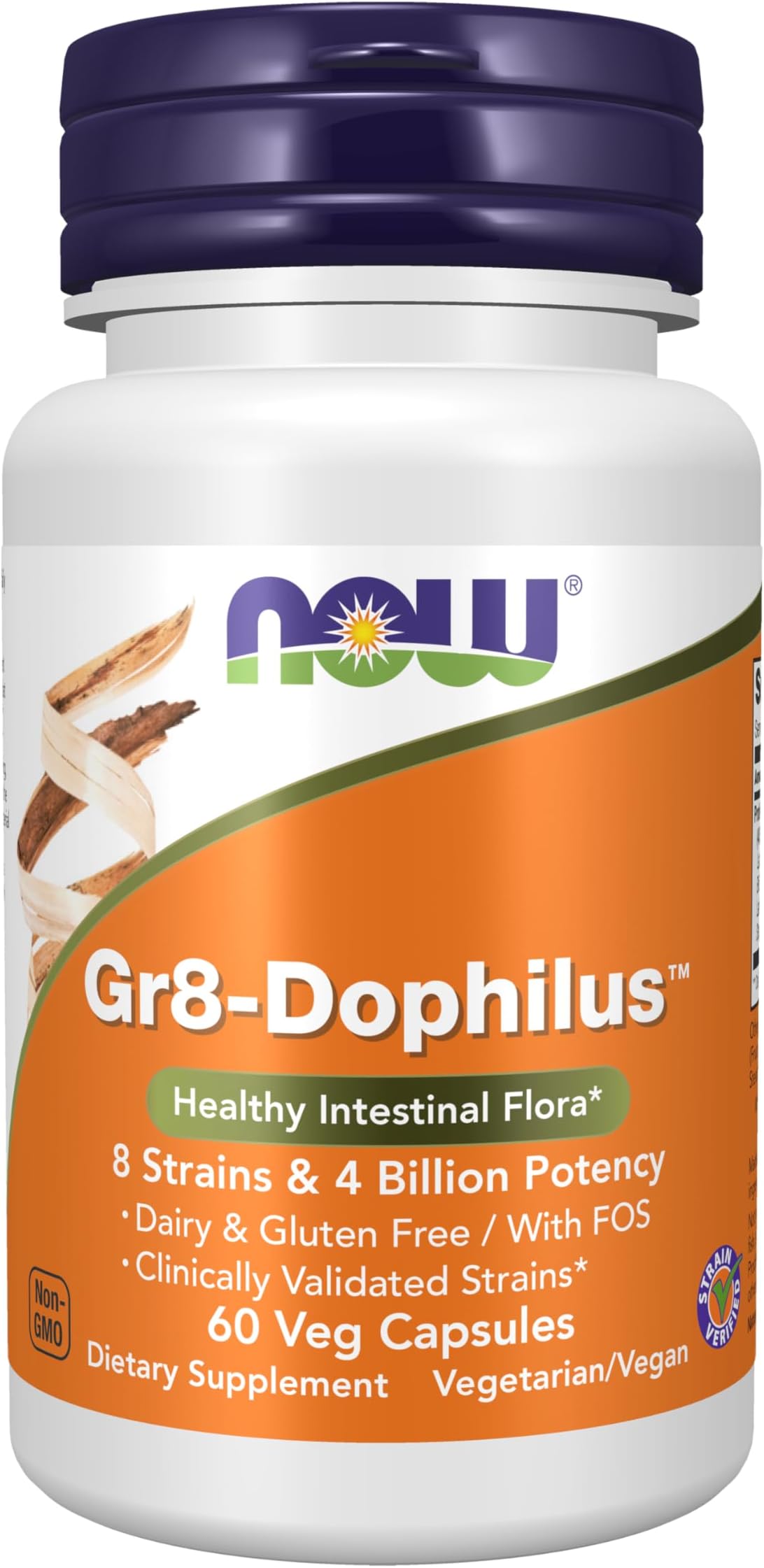 Supplements, Gr8-Dophilus™with 8 Strains & 4 Billion Potency, Shelf Stable, 60 Veg Capsules