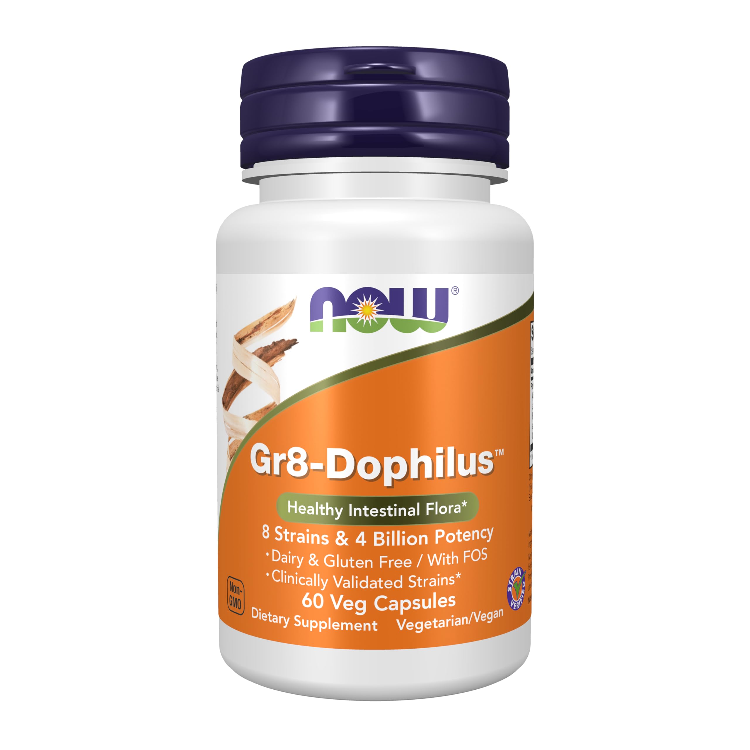 Supplements, Gr8-Dophilus™with 8 Strains & 4 Billion Potency, Shelf Stable, 60 Veg Capsules