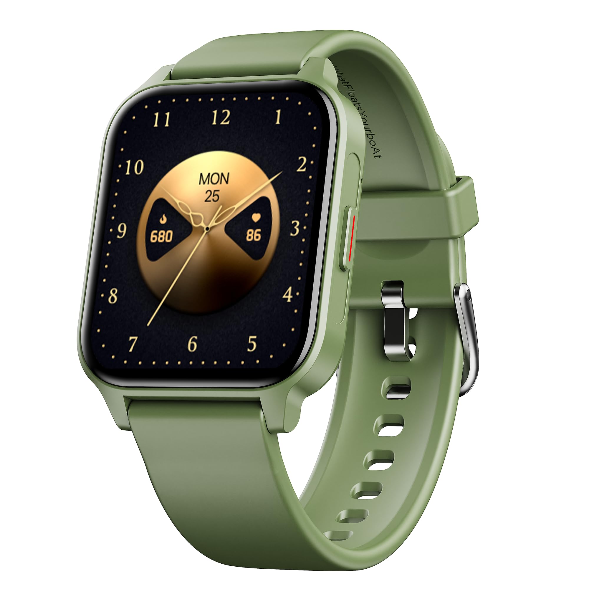 boAtboAt Wave Call 2 Plus Smart Watch w/Bilingual Support (Hindi/English), 1.96”(4.97 cm) HD Display, BT Calling, 100+Sports Modes, Animated Watch Faces, Voice Assistant(Olive Green)