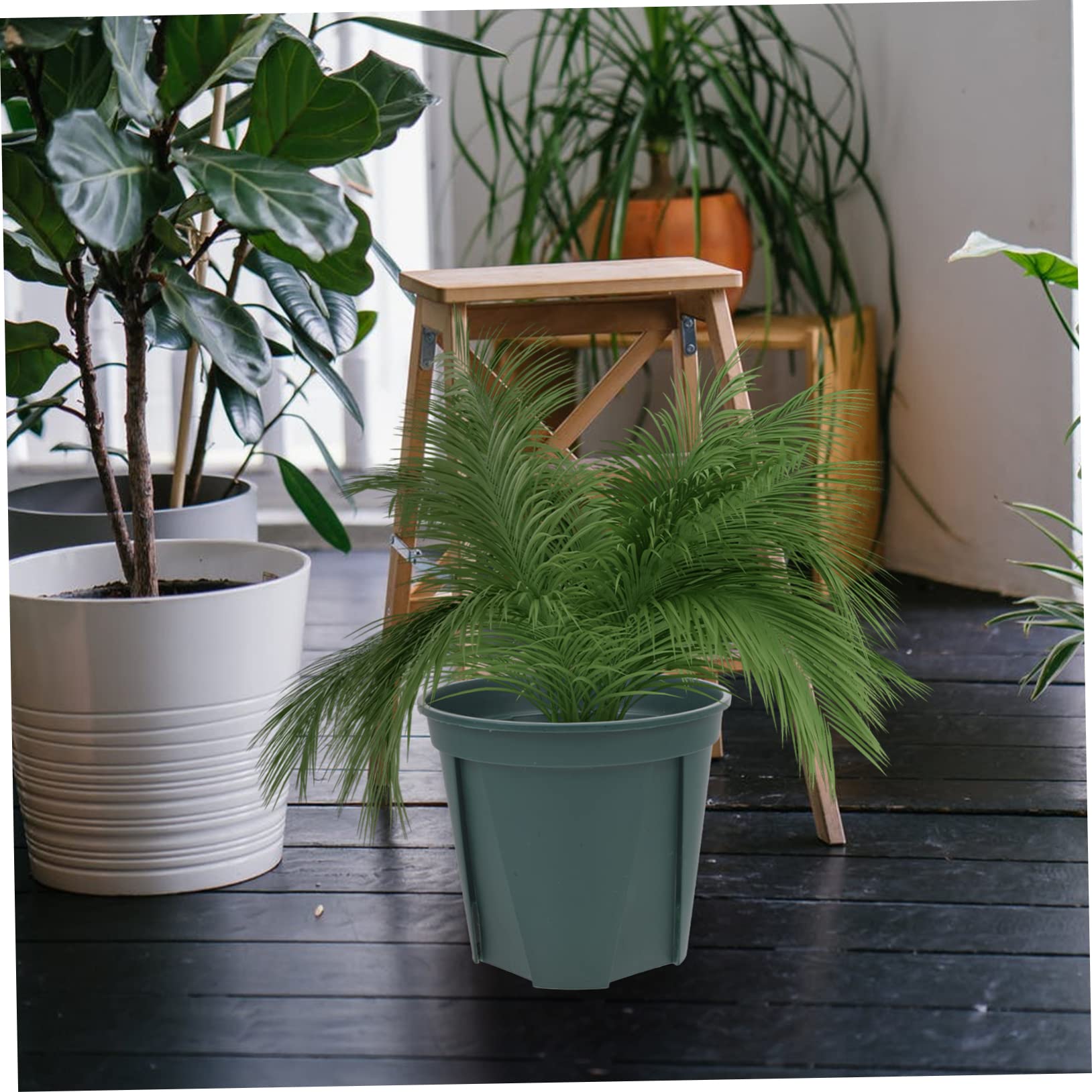 Toyvian 5pièces Pot De Fleurs Rond Plastique avec Contrôle des Racines pour Balcon Ou Maison Lot