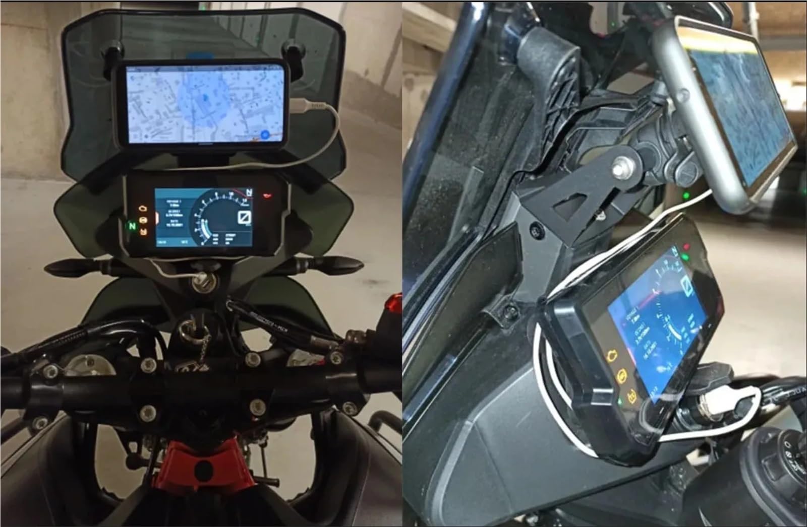 Uchwyt do nawigacji GPS Pasuje do Husqvarna Norden 901 2022-2024, stalowy, 12 mm i 22 mm, uchwyt na telefon, nawigację GPS, płytę montażową(22mm)