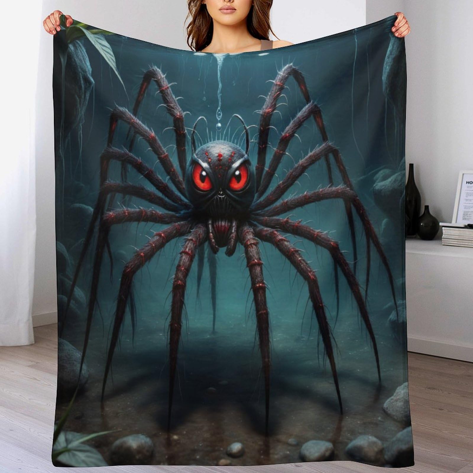 Couverture polaire araignée douce flannel contre le froid