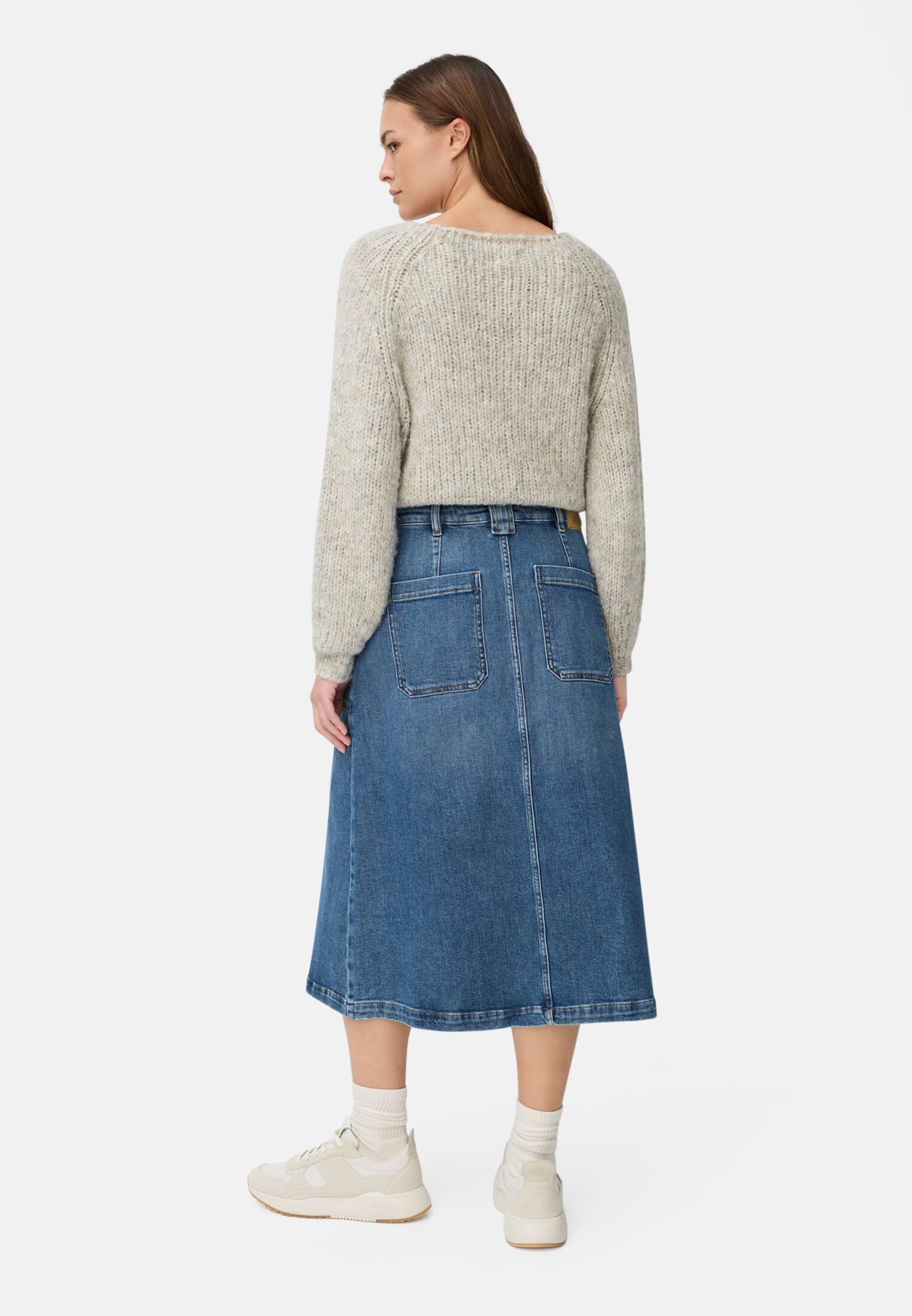 camel active Damen A-Linienrock aus einem Baumwollmix