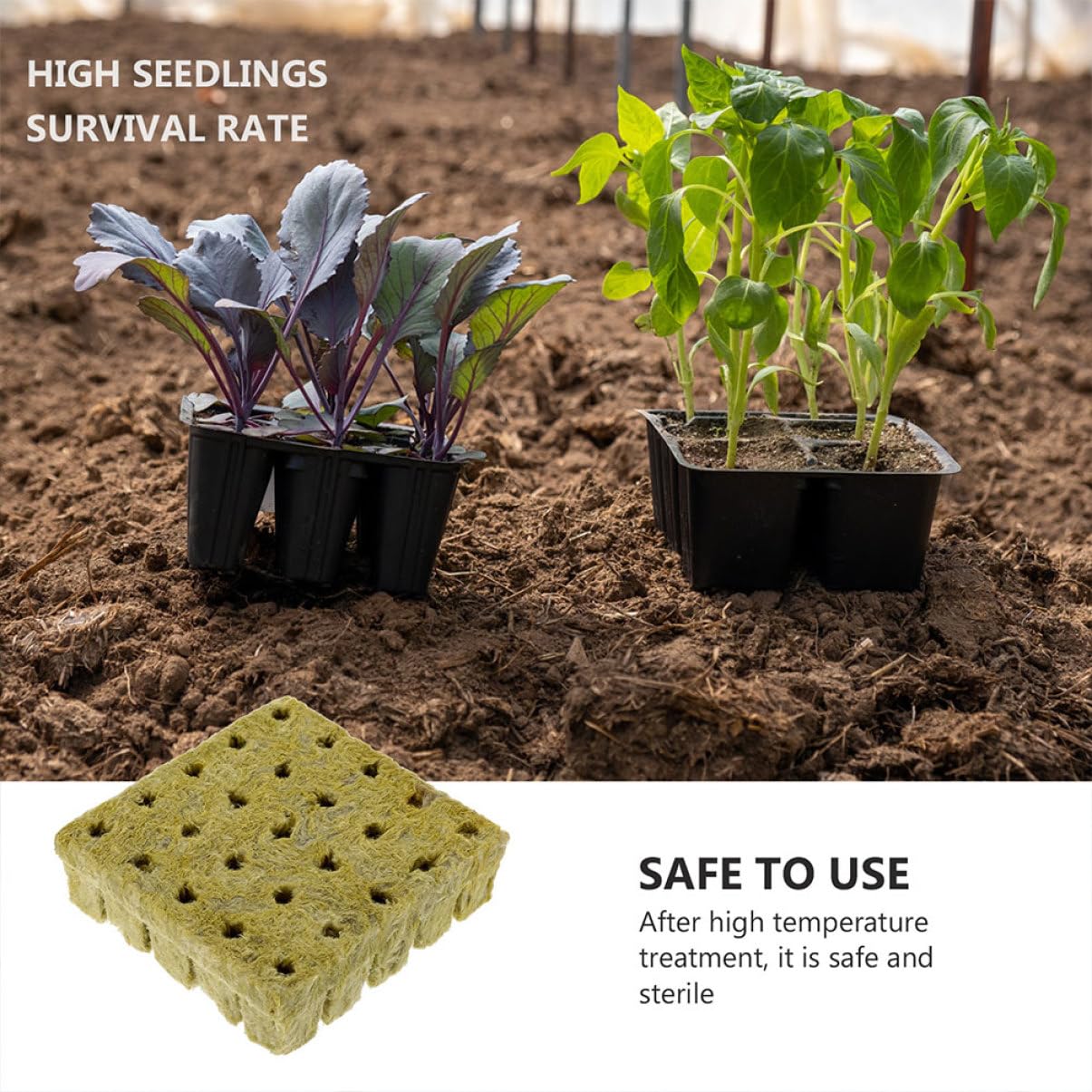 YARNOW 250piezas Cubos De Cultivo Hidropónico Soilless para Propagación De Plantas De Bloques De Roca para Iniciación De Esquejes