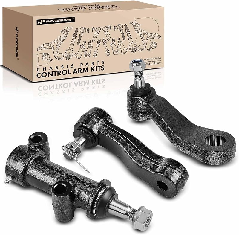 Kit de Suspensão Dianteira A-Premium com Braço Pitman, Braço Intermediário e Suporte – 3 peças