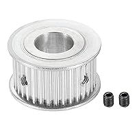 Vista 3 de MECCANIXITY 3M35 - Polea de sincronización de dientes, engranaje de transmisión de correa de rueda sincrónica con tornillo M4, orificio de 0.591 in