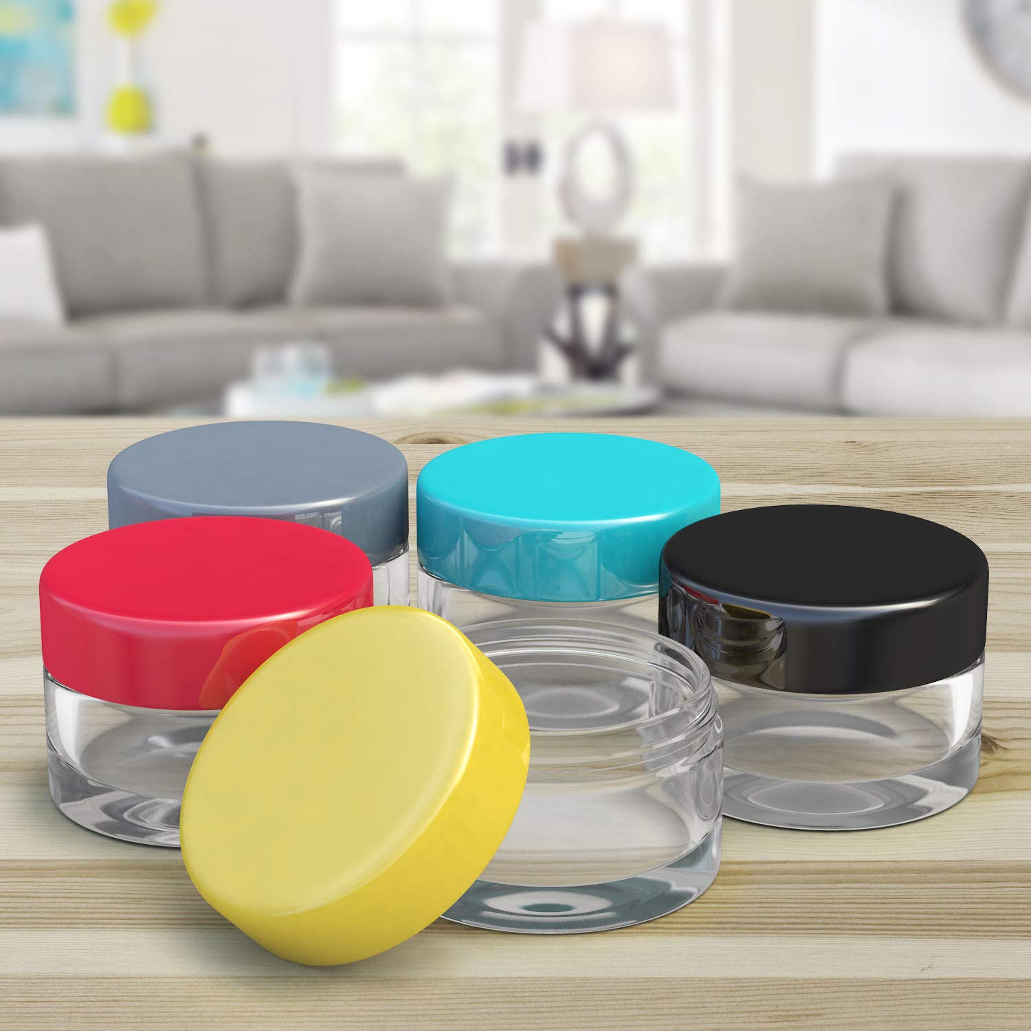 Best Deal Small Size Empty Travel Jars - with Lids for Makeup, Lotion, Cream, Lip Balm and other Cosmetics, Sample Containers for Travel and Home