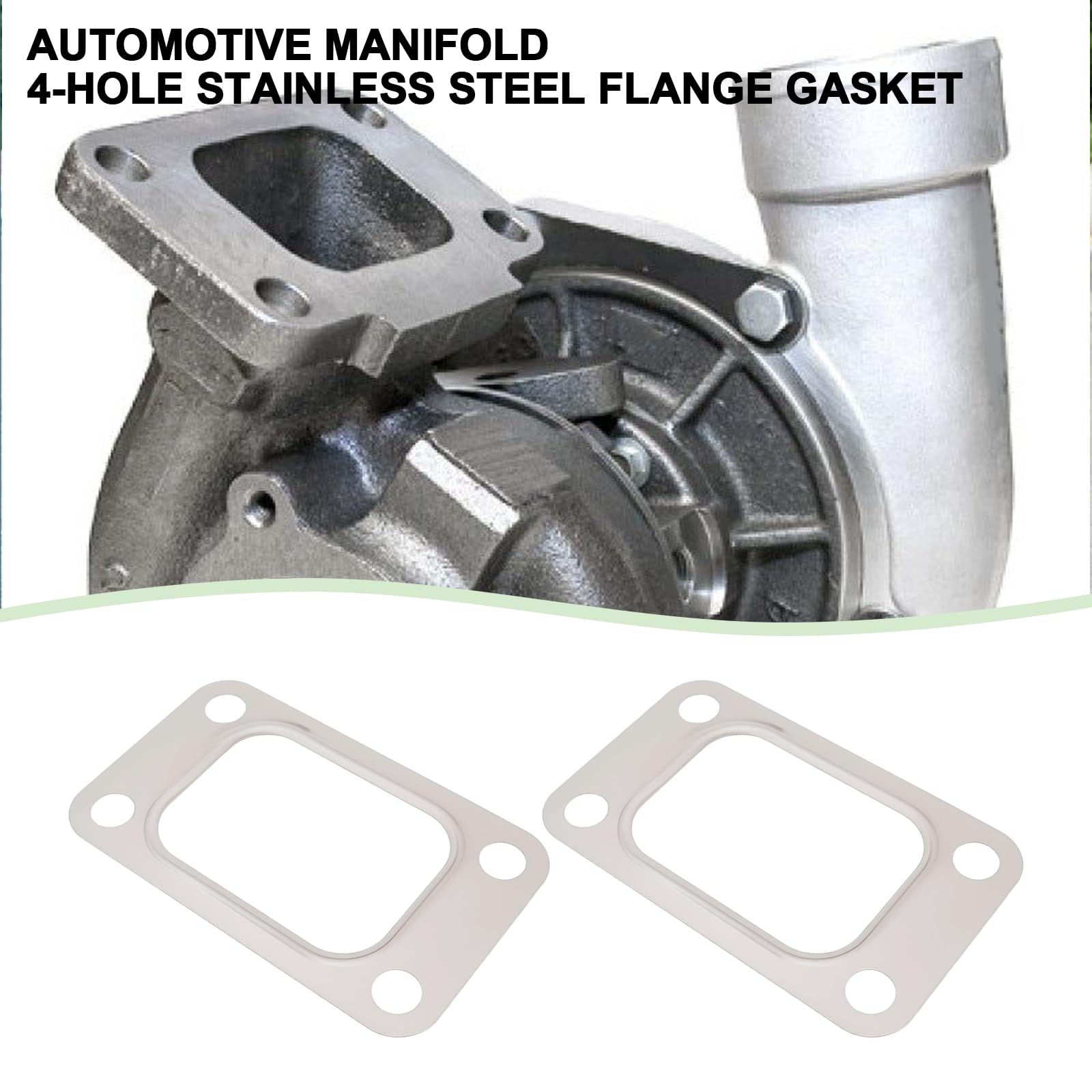 SG Store 2 Pezzi Guarnizione Collettore di Aspirazione Turbo 4 Fori Guarnizione Flangia in Acciaio Inossidabile T3 Metal Gt30 Gt35 T35 T38 Compatibile con Turbocompressore Garrett T3 Turbo Manifold