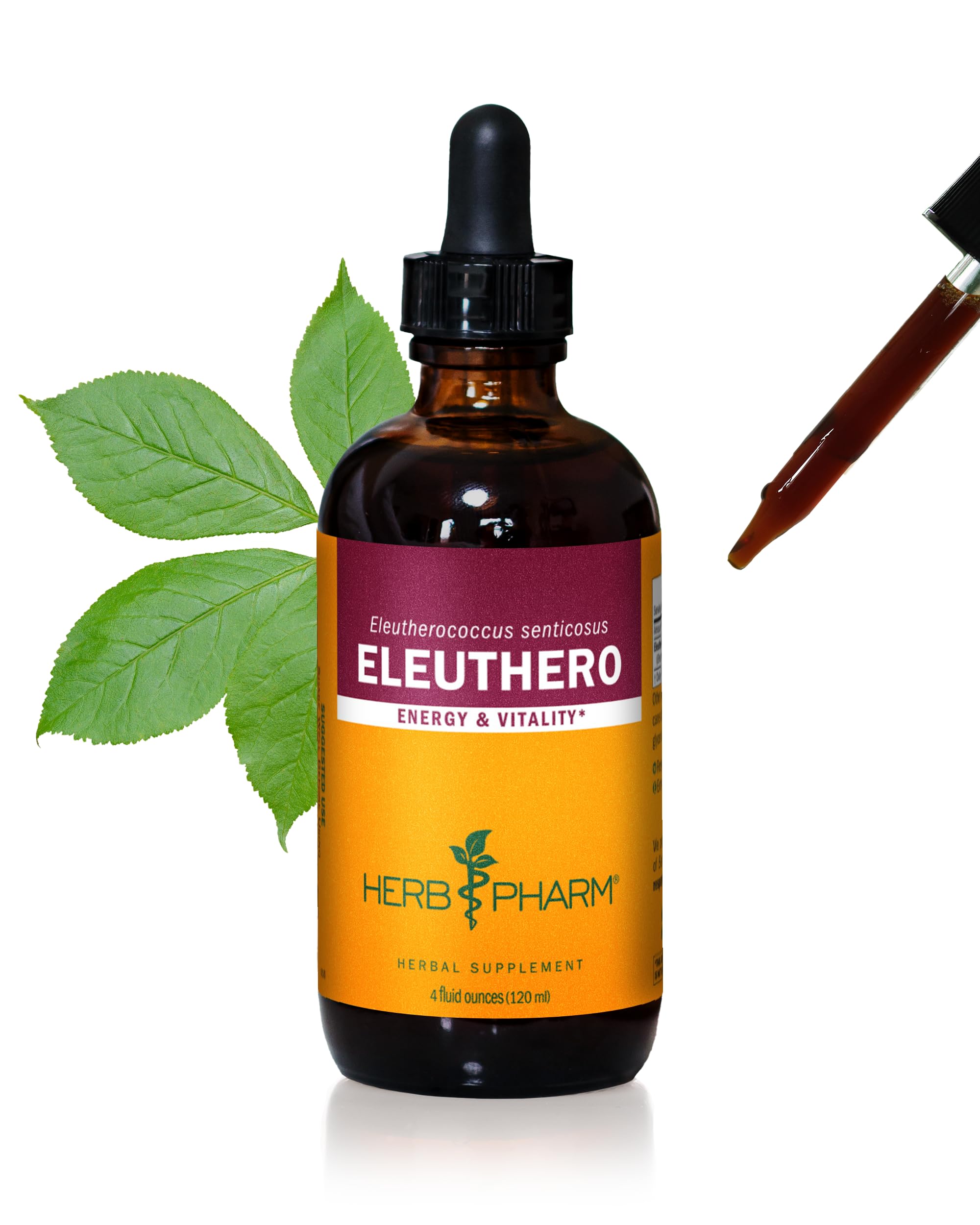 Herb Pharm Eleuthero Root Liquid Extract for Energy and Stamina, Cane Alcohol, 4 Ounce