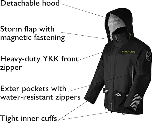 Miniatura 5 de NAVIS MARINE Chaqueta de pesca en hielo de 4 capas para ropa de trabajo - para ATV UTV y actividades al aire libre sin carga