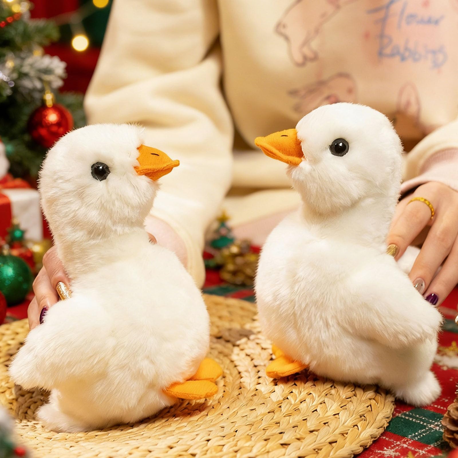 Peluche, Peluche Anatra Bianca Simpatico Anatroccolo Regalo Bambini