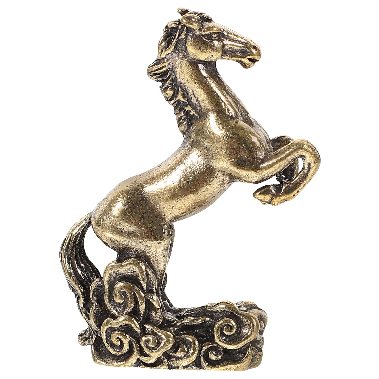 Hemobllo Copper Horse Decor Statue: Animal Collectible Figurines - Art Gifts for Home Decor Office Tabletop Cabinet Oranments
