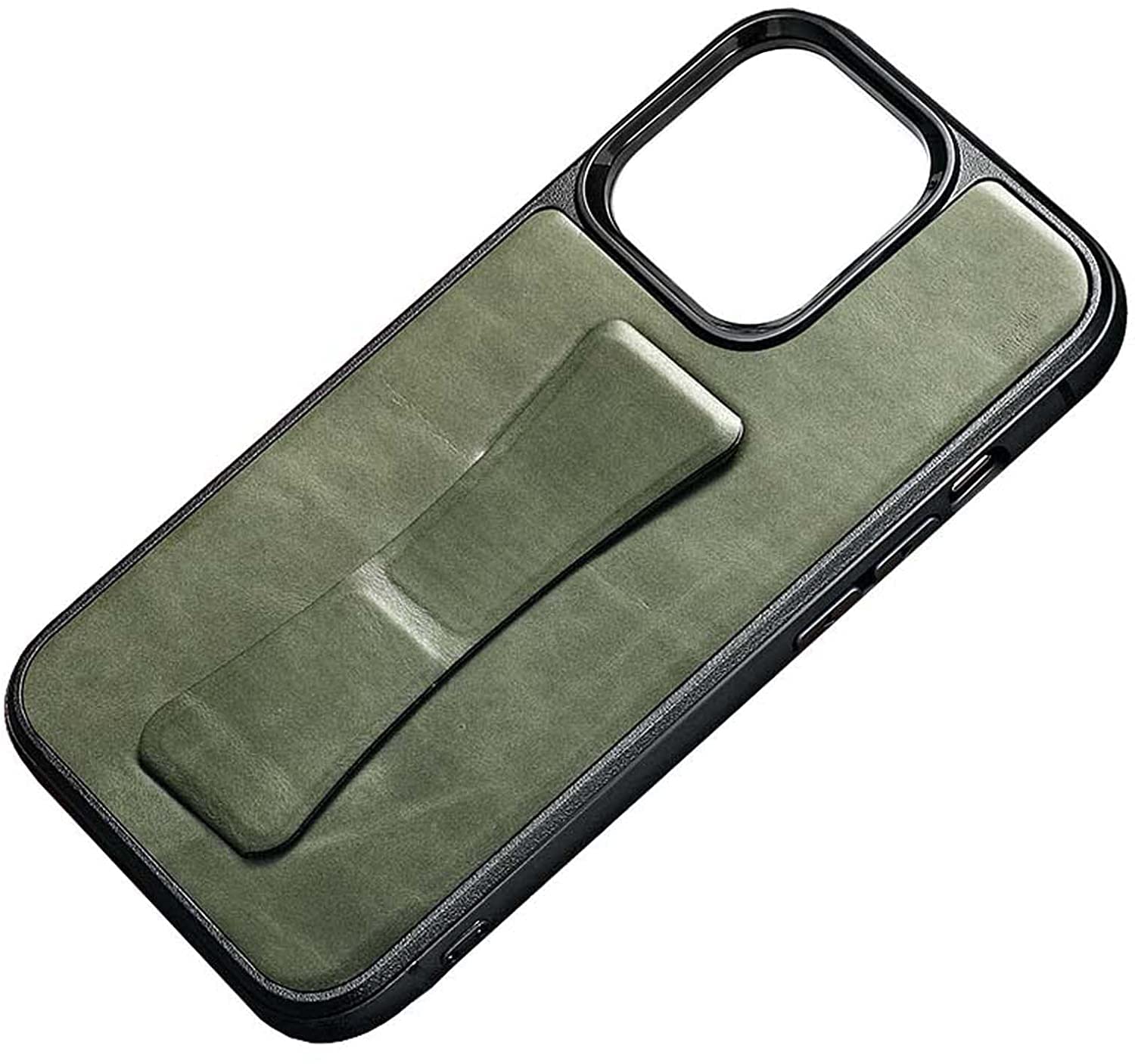 Coque iPhone 13 cuir véritable vert : l'accessoire chic pour vos appels mains libres