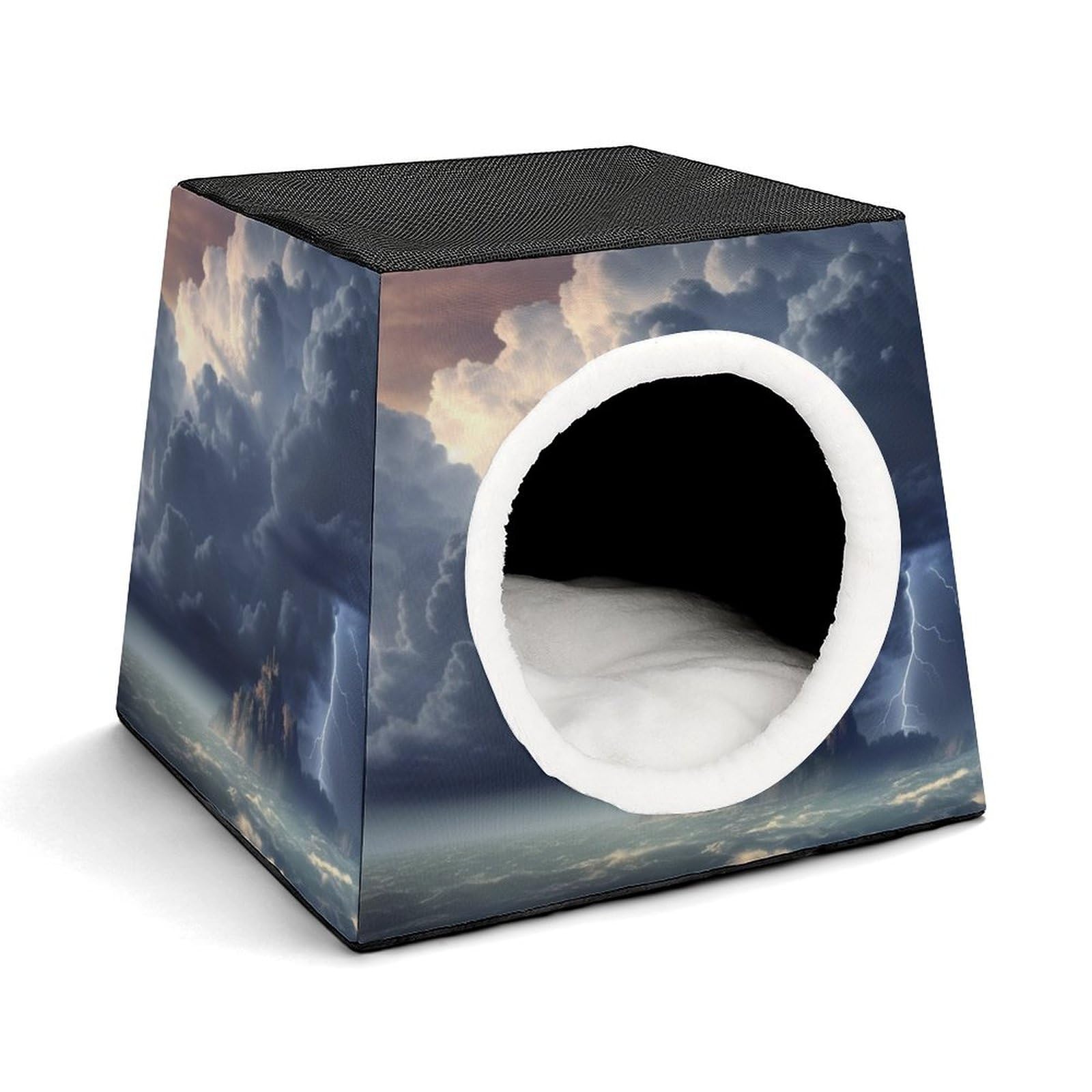 Maison pour chats anxieux, capsule d'espace chaude Dark Cloud contre le stress