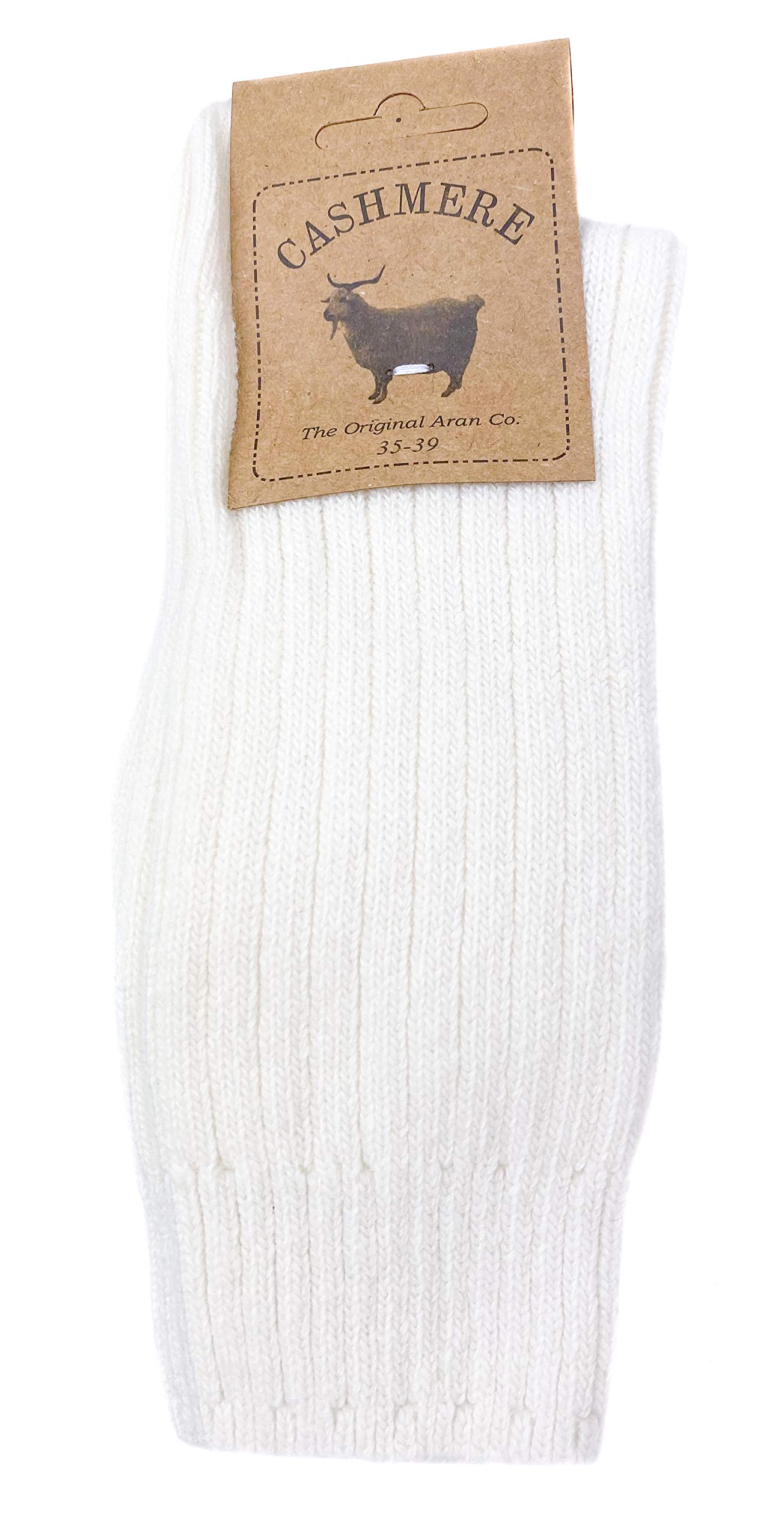 WEST COAST KNITWEAR Womens Fine Cashmere and Merino Wool Super Soft and Warm Socks (White)