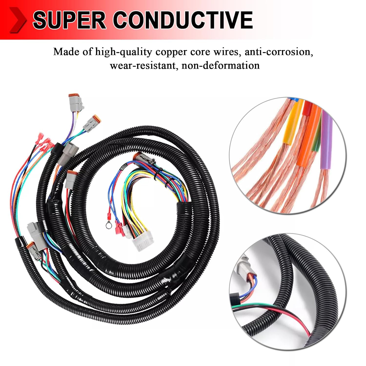 102196601 Golf Cart Control Wiring Harness Compatible with 2001-2005 Golf Cart Club Car DS Complete Vehicle Wiring Harnesses