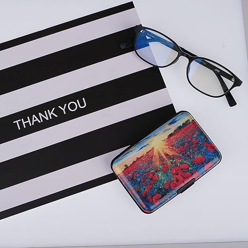 Miniatura 7 de Cartera de aluminio RFID delgada para tarjetas de crédito, tarjetero de metal, protector de tarjeta de identificación para hombres y mujeres,