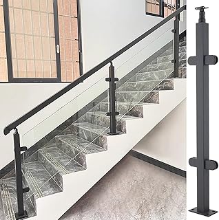 Stainless Steel Square Glass Railing Post System with Clamp, for 0.39-0....