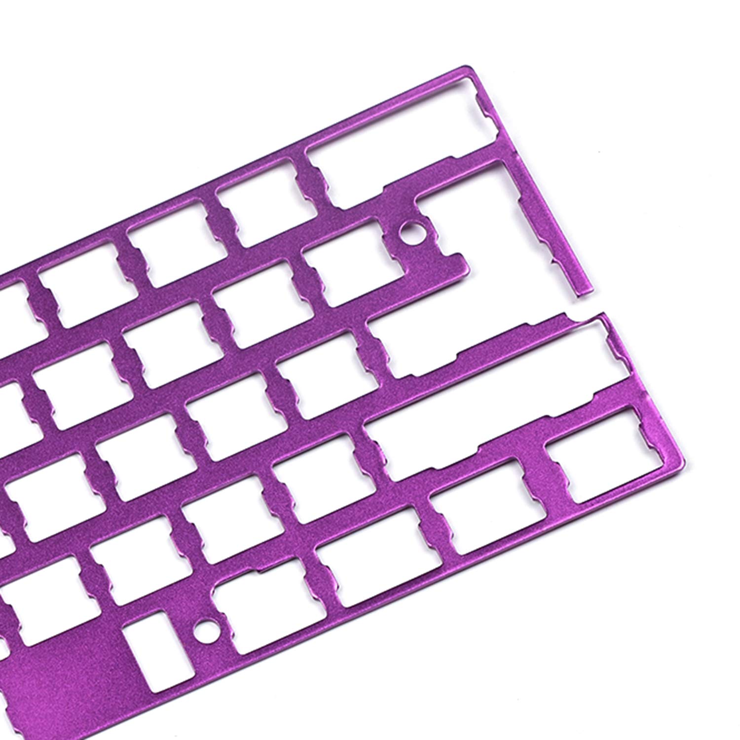 Piastra e stabilizzatori universali in alluminio anodizzato posizionamento Board piastra supporto ISO ANSI per tastiera GH60 PCB 60% DIY Raissa metallizzate