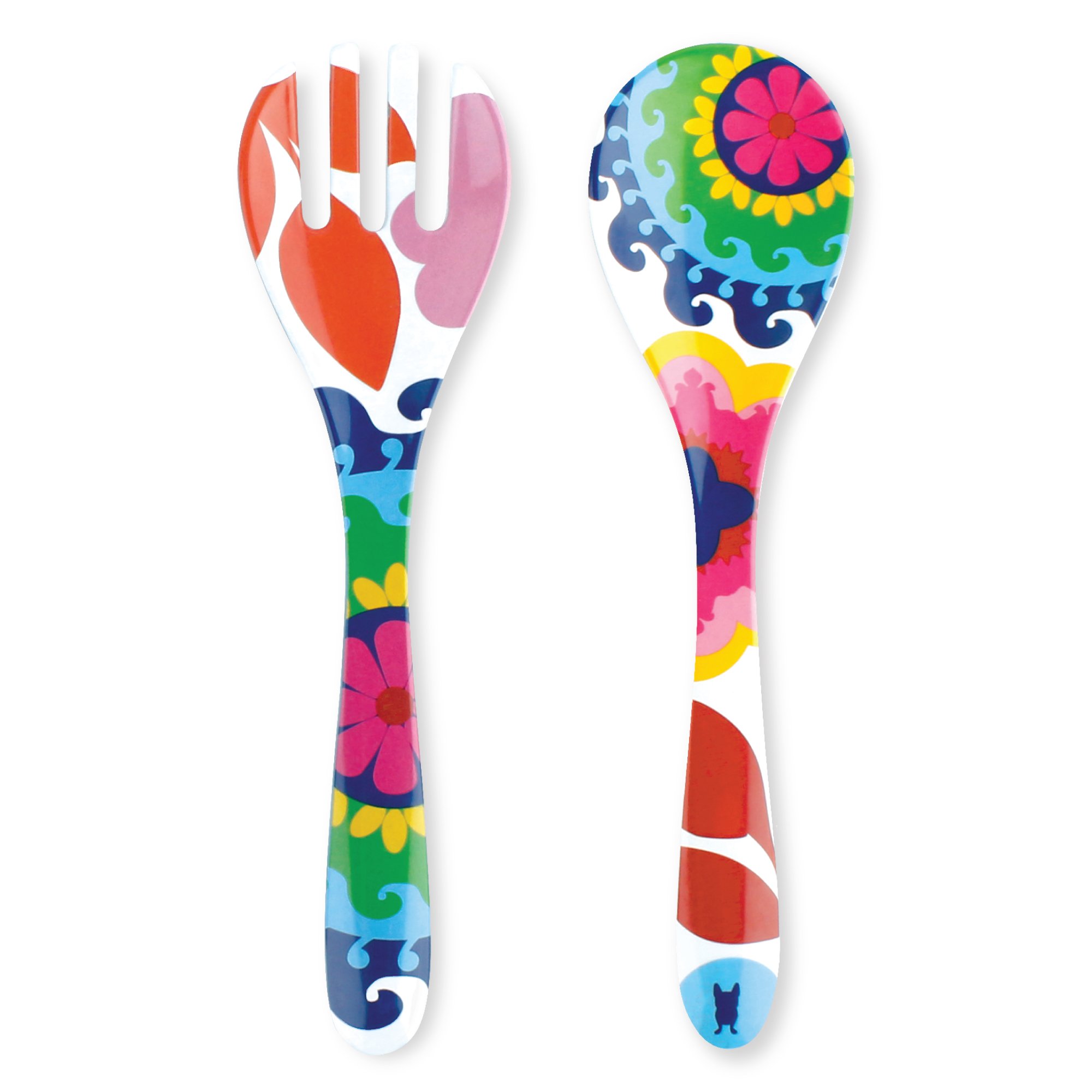French Bull Salad Server Set - Durable Melamine -10