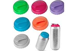 Soda Can Lids, 6-Pack Silicone Can Toppers for Soda Pop Beer and Other Canned Drinks
