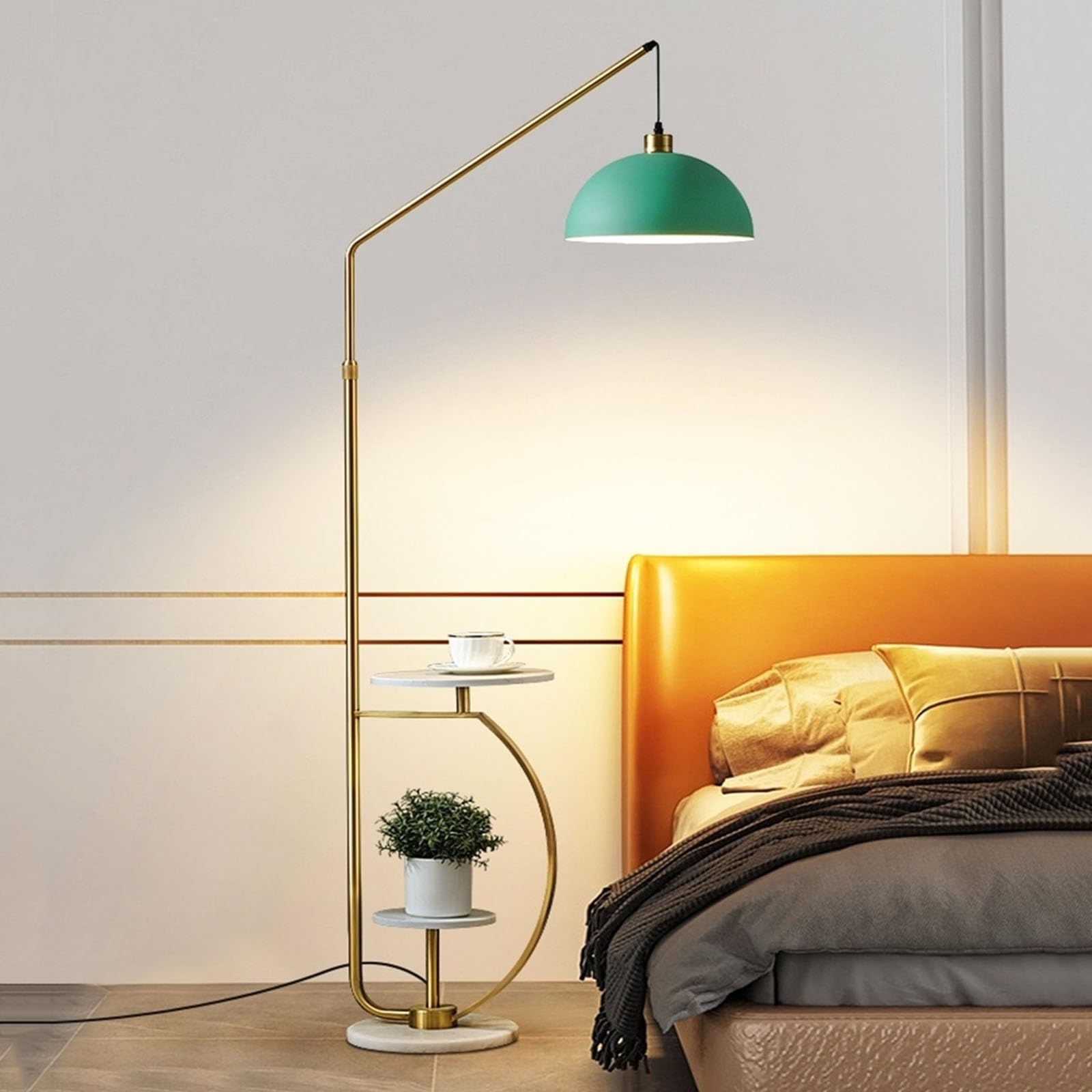 Światło pionowe Lampa podłogowa z marmurową podstawą, lampa LED do salonu tacą, stojące światło akcentujące, metalowa biur, kawiarni, salonów, sypialni Lampy Stojące