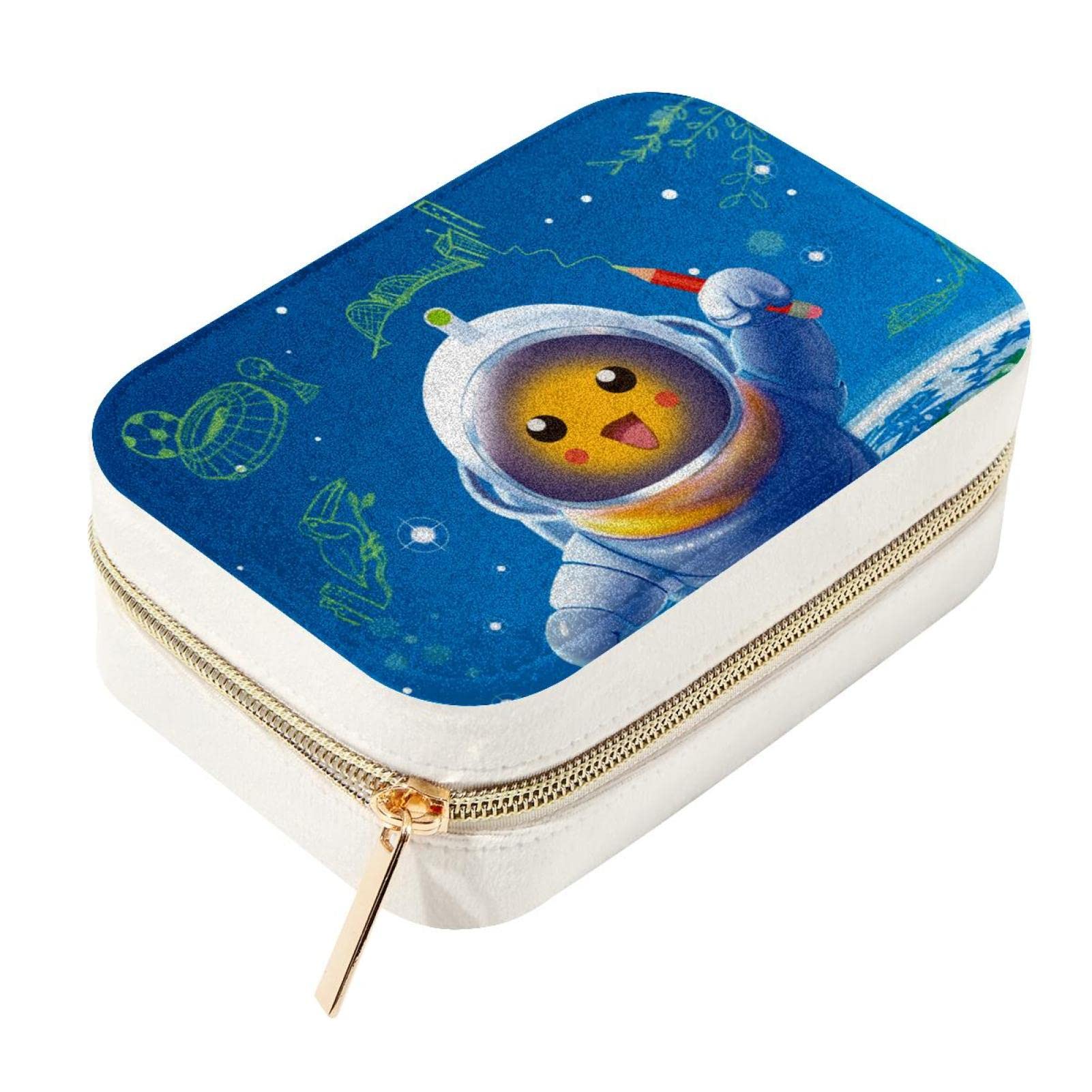 Caja organizadora de viaje de terciopelo para joyas con diseño animado