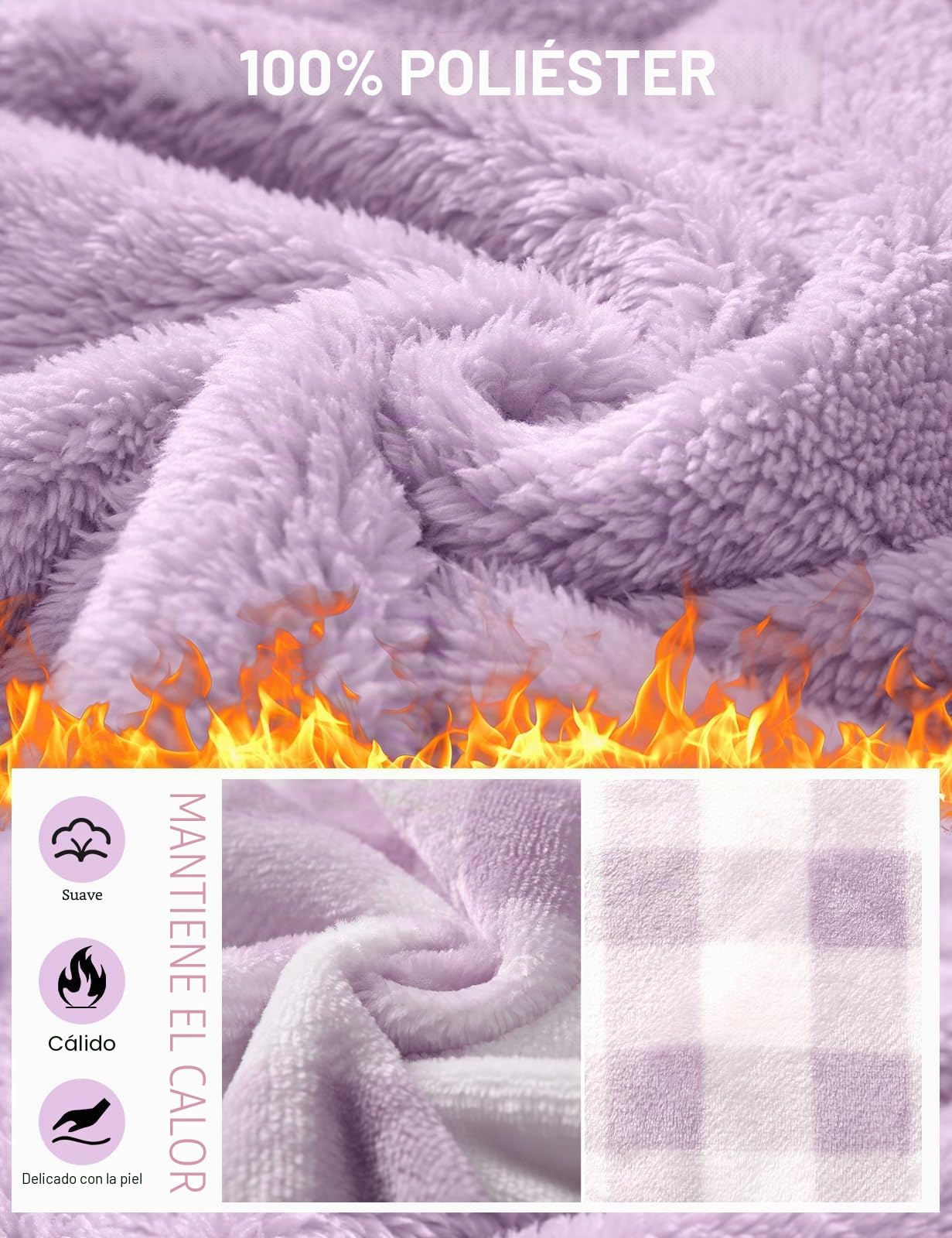 Niwicee Pijama para Mujer Invierno Conjunto de Pijama Forro Polar Super Suave Ropa de Dormir 2 Piezas Damas Ropa de Noche Manga Larga cálida y Pantalones Largos con Bolsillo Pijama para Navidad
