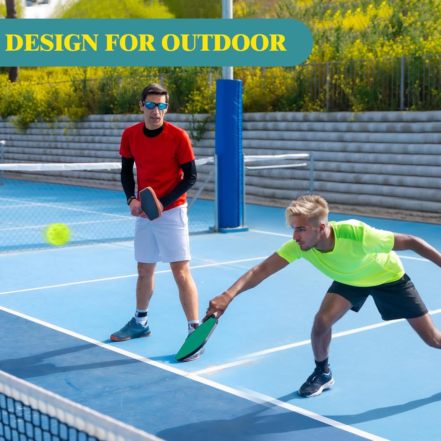 Outdoor Pickleball Balls Premium High Elasticity 40-Hole Pickleballs with Mesh Bag for Tournament Play Family Fun - Image 5